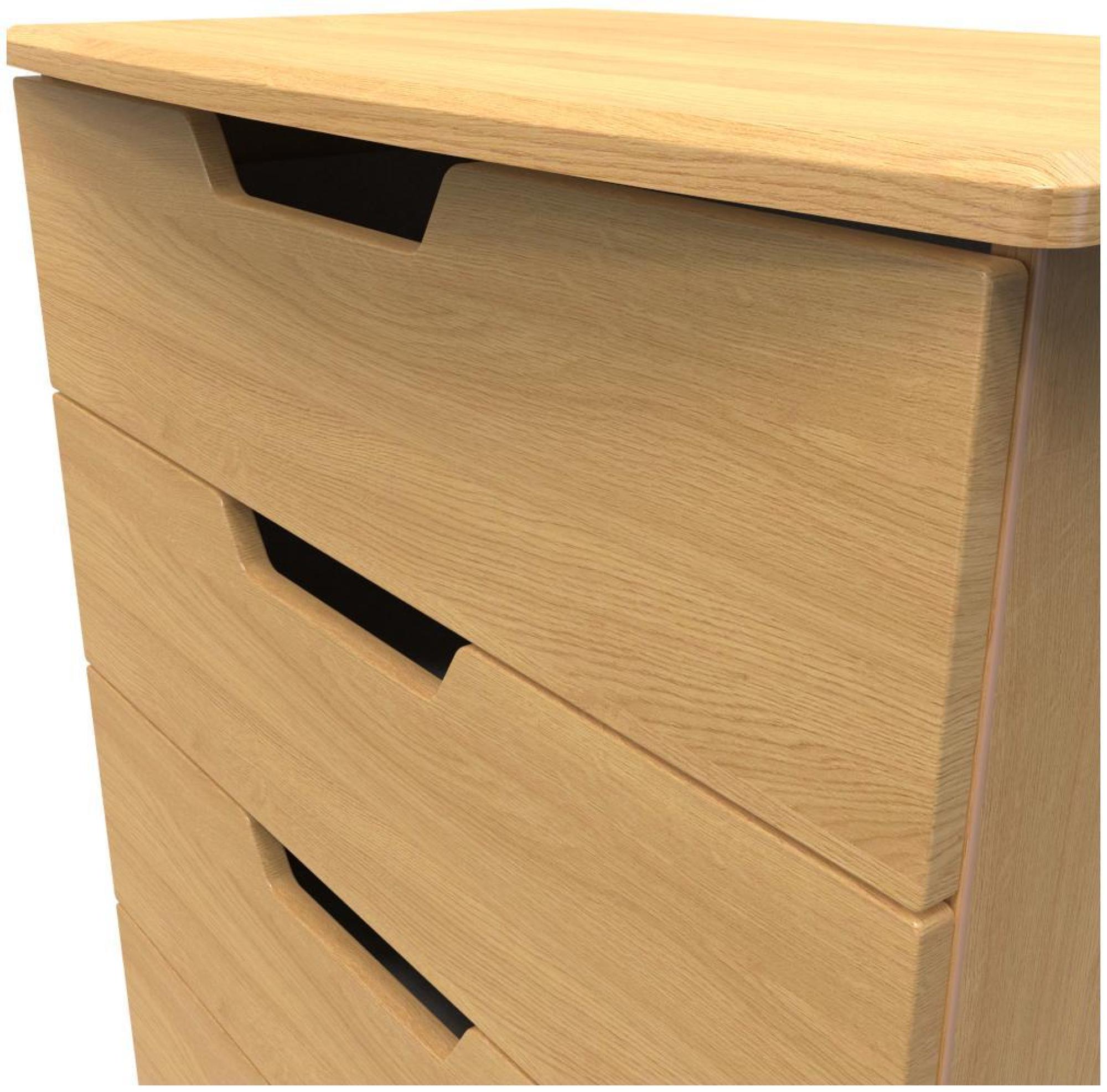 Product photograph of Bella Oak Effect 4 Drawer Chest from Choice Furniture Superstore.