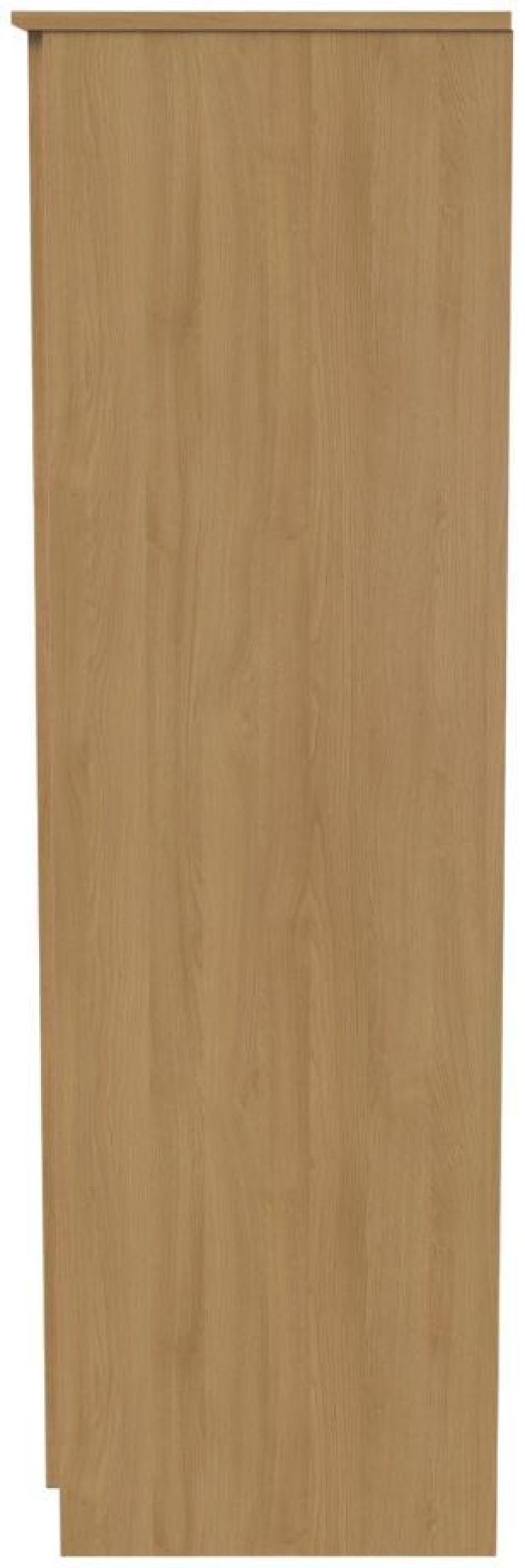 Product photograph of Bella Oak Effect 2 Door Plain Tall Wardrobe from Choice Furniture Superstore.