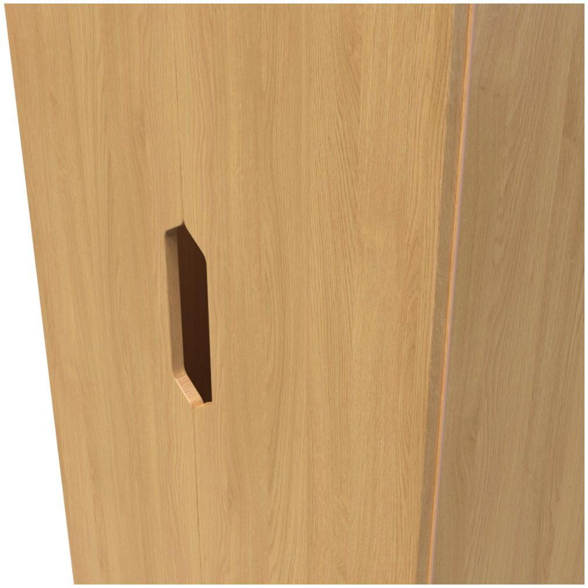 Product photograph of Bella Oak Effect 2 Door Plain Tall Wardrobe from Choice Furniture Superstore.