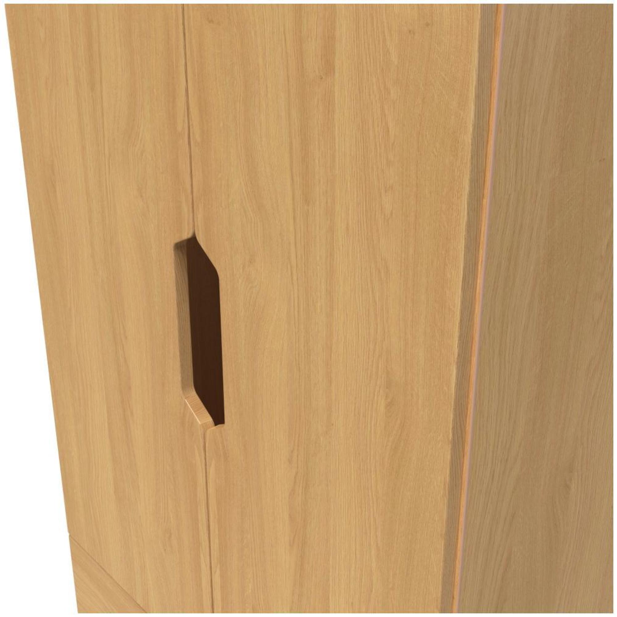 Product photograph of Bella Oak Effect 2 Door 2 Drawer Double Wardrobe from Choice Furniture Superstore.