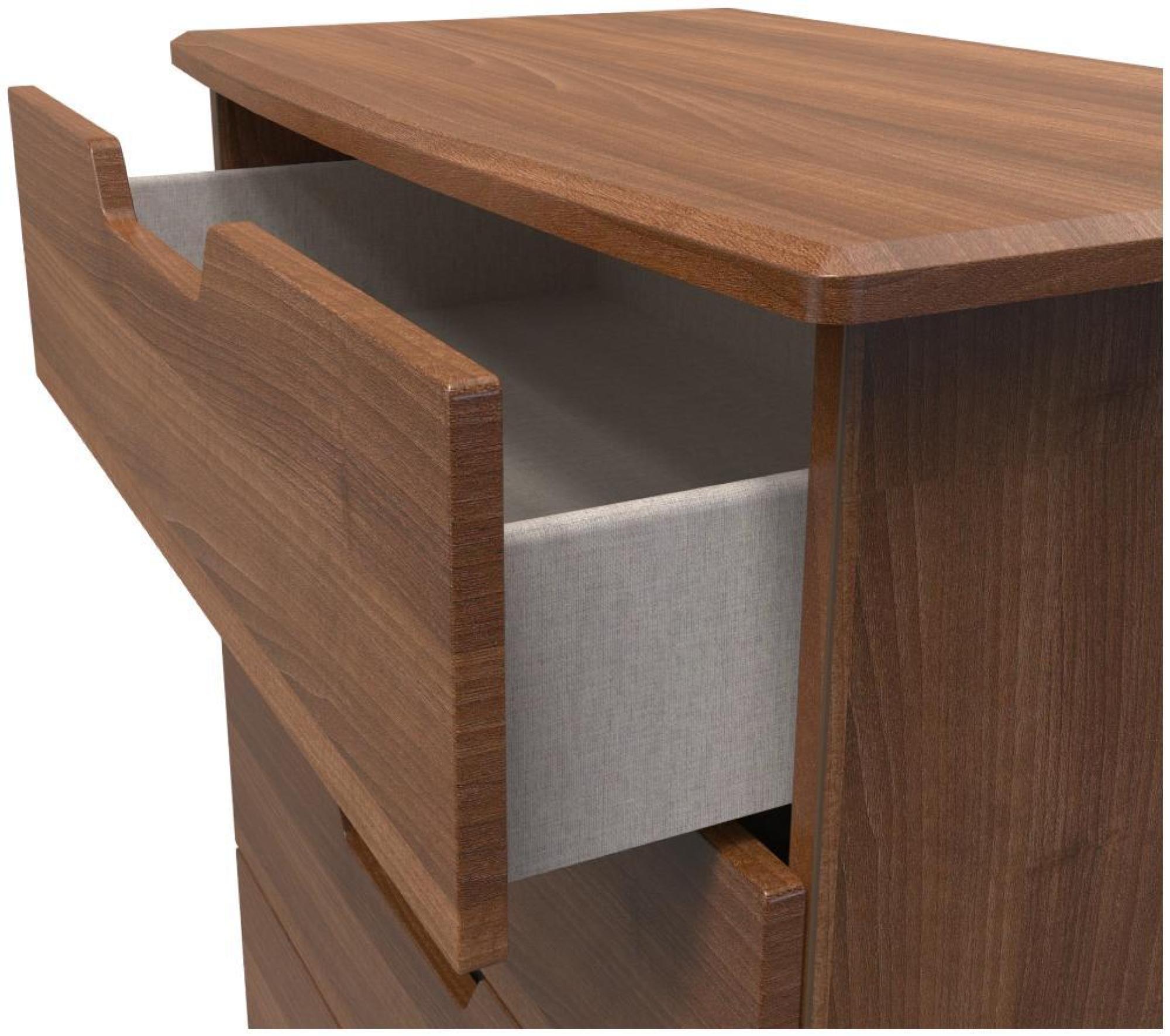 Product photograph of Bella Walnut Effect 4 Drawer Chest from Choice Furniture Superstore.
