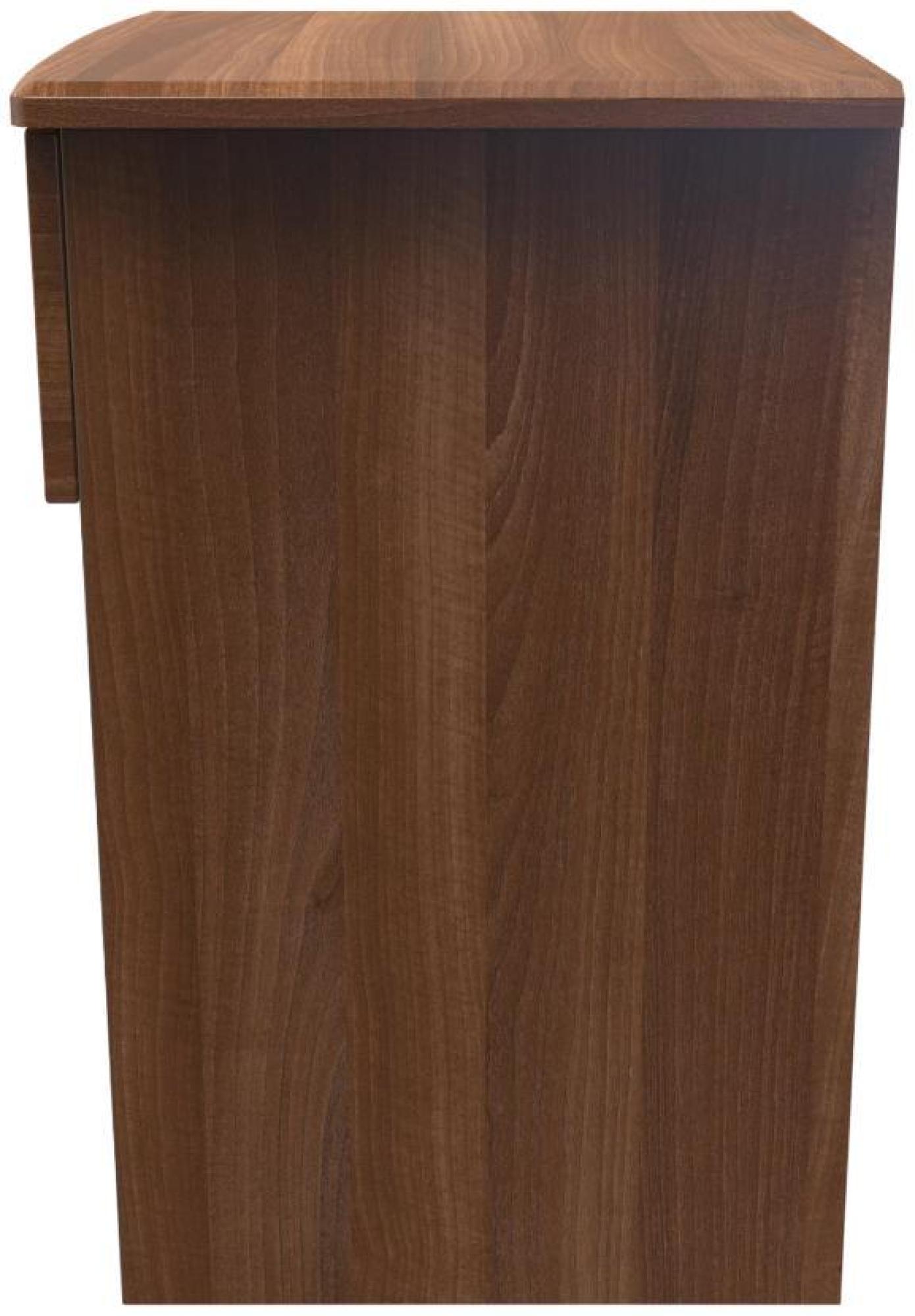 Product photograph of Bella Walnut Effect 1 Drawer Bedside Table With Lock from Choice Furniture Superstore.