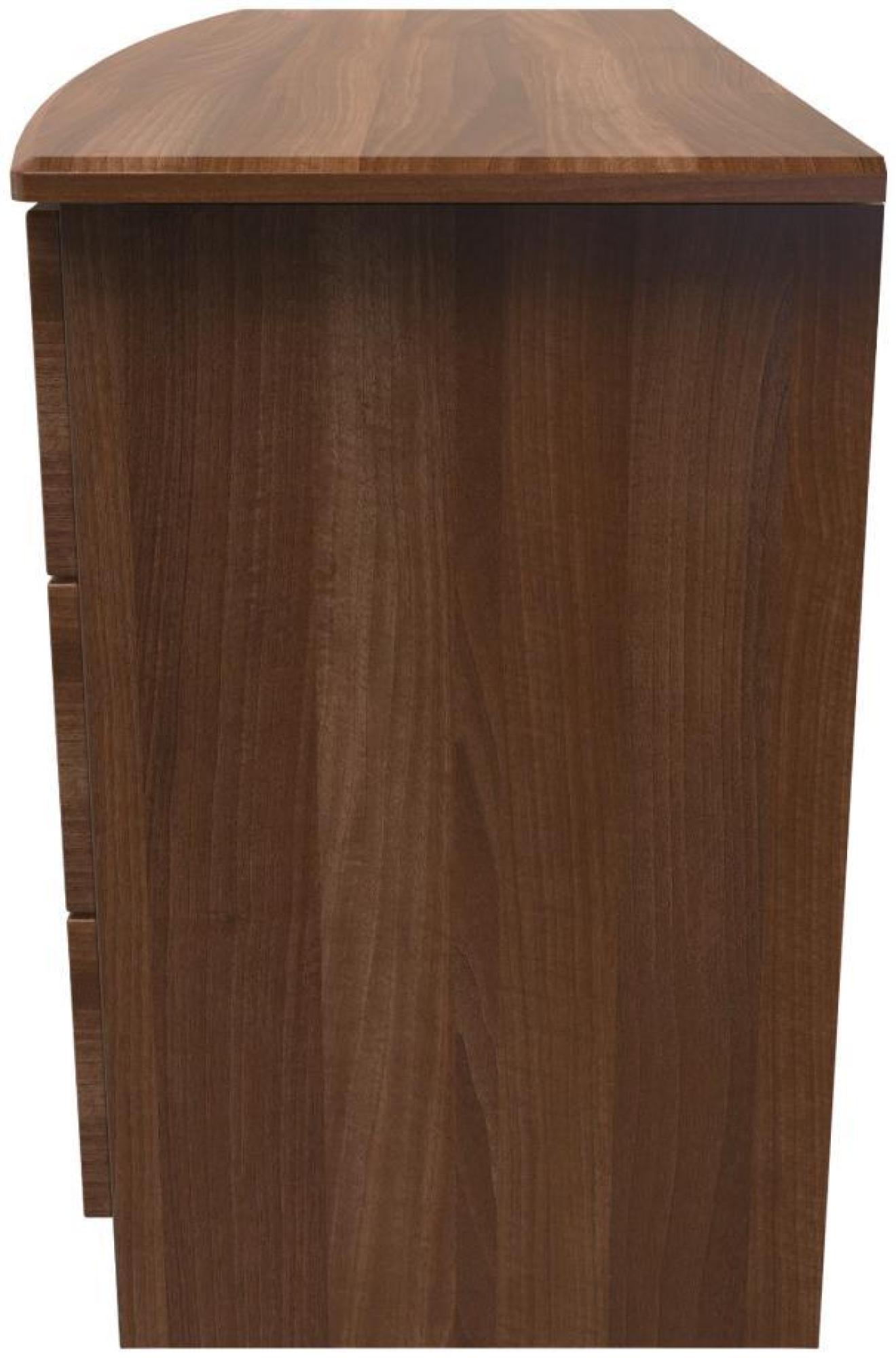 Product photograph of Bella Walnut Effect 6 Drawer Midi Dresser from Choice Furniture Superstore.