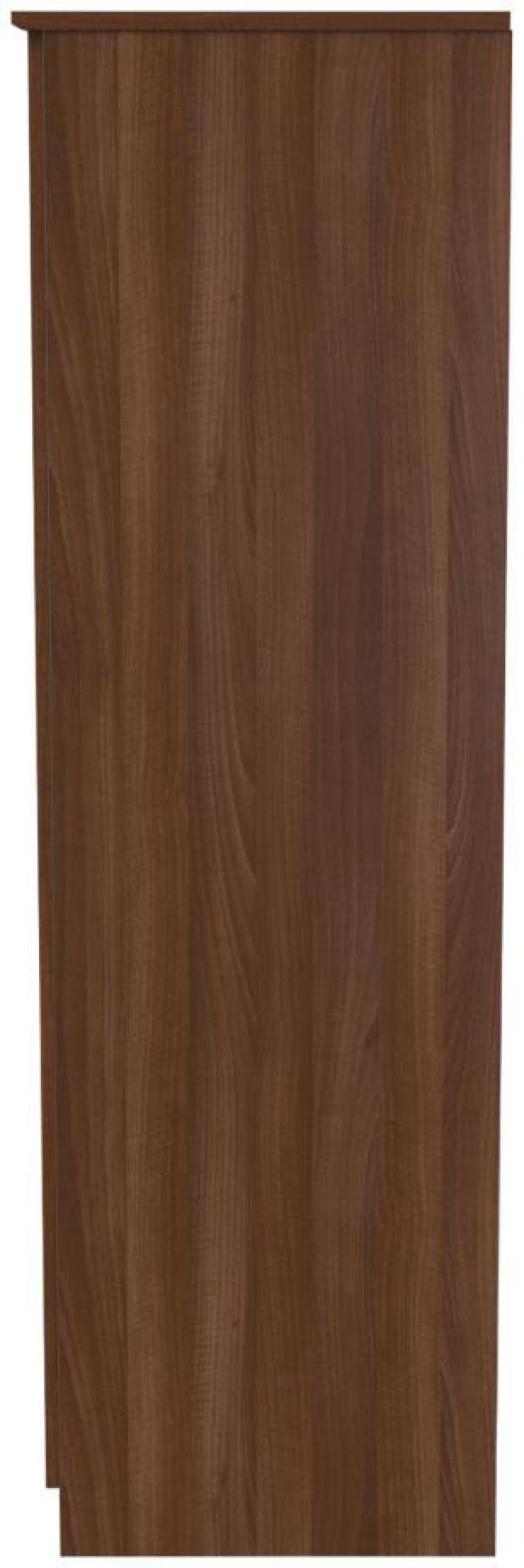 Product photograph of Bella Walnut Effect 2 Door Plain Tall Wardrobe from Choice Furniture Superstore.