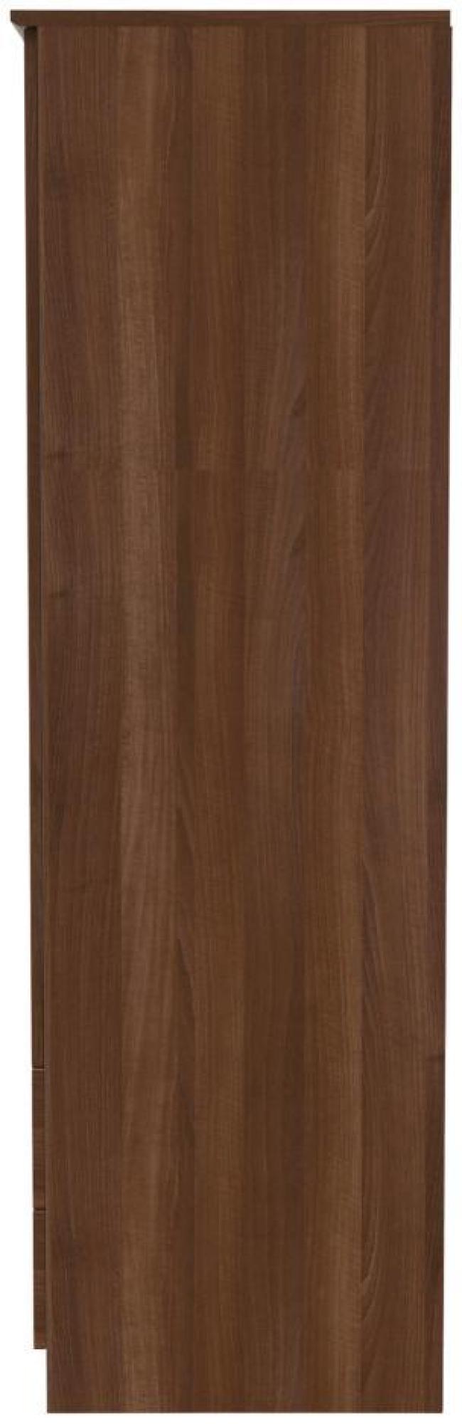 Product photograph of Bella Walnut Effect 2 Door 2 Drawer Double Wardrobe from Choice Furniture Superstore.