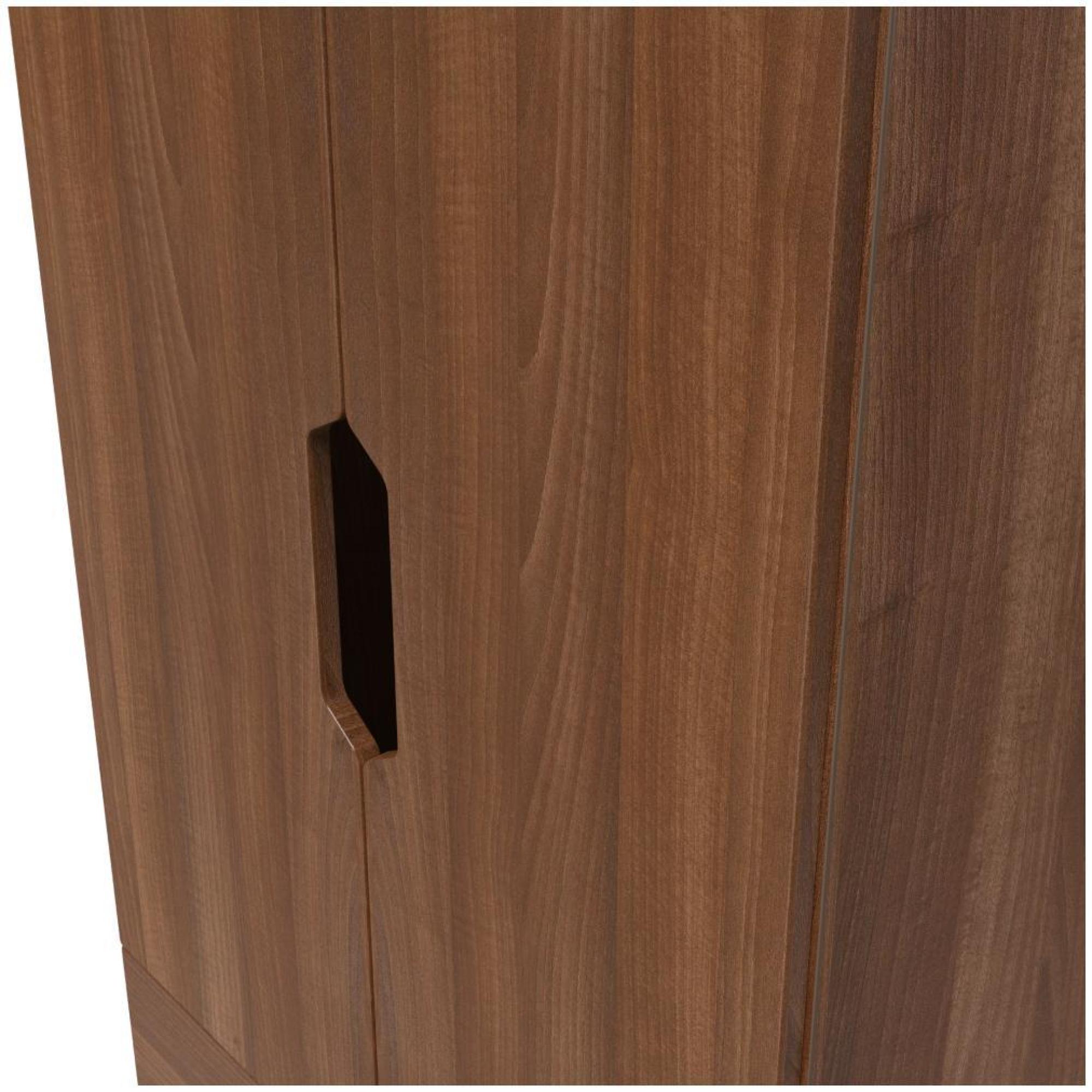 Product photograph of Bella Walnut Effect 2 Door 2 Drawer Double Wardrobe from Choice Furniture Superstore.