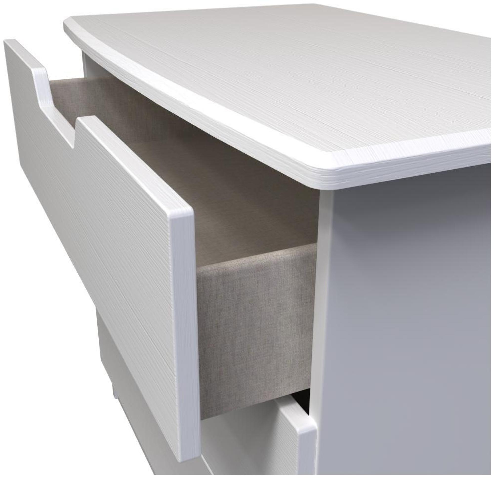 Product photograph of Bella White 3 Drawer Small Chest from Choice Furniture Superstore.