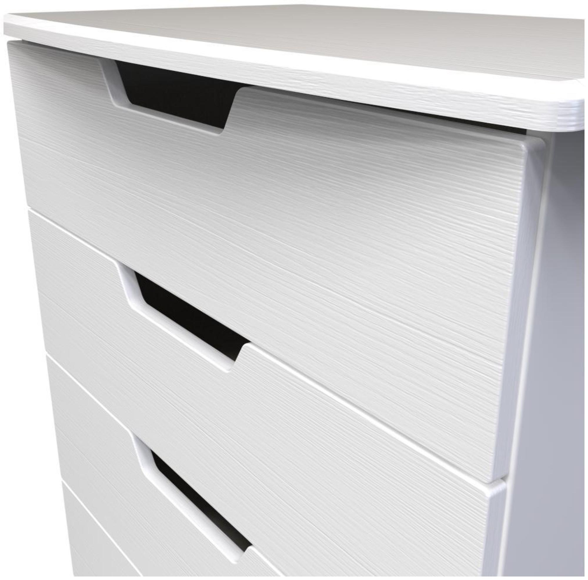 Product photograph of Bella White 4 Drawer Chest from Choice Furniture Superstore.
