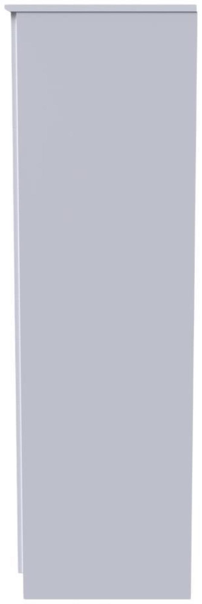 Product photograph of Bella White 2 Door Plain Tall Wardrobe from Choice Furniture Superstore.