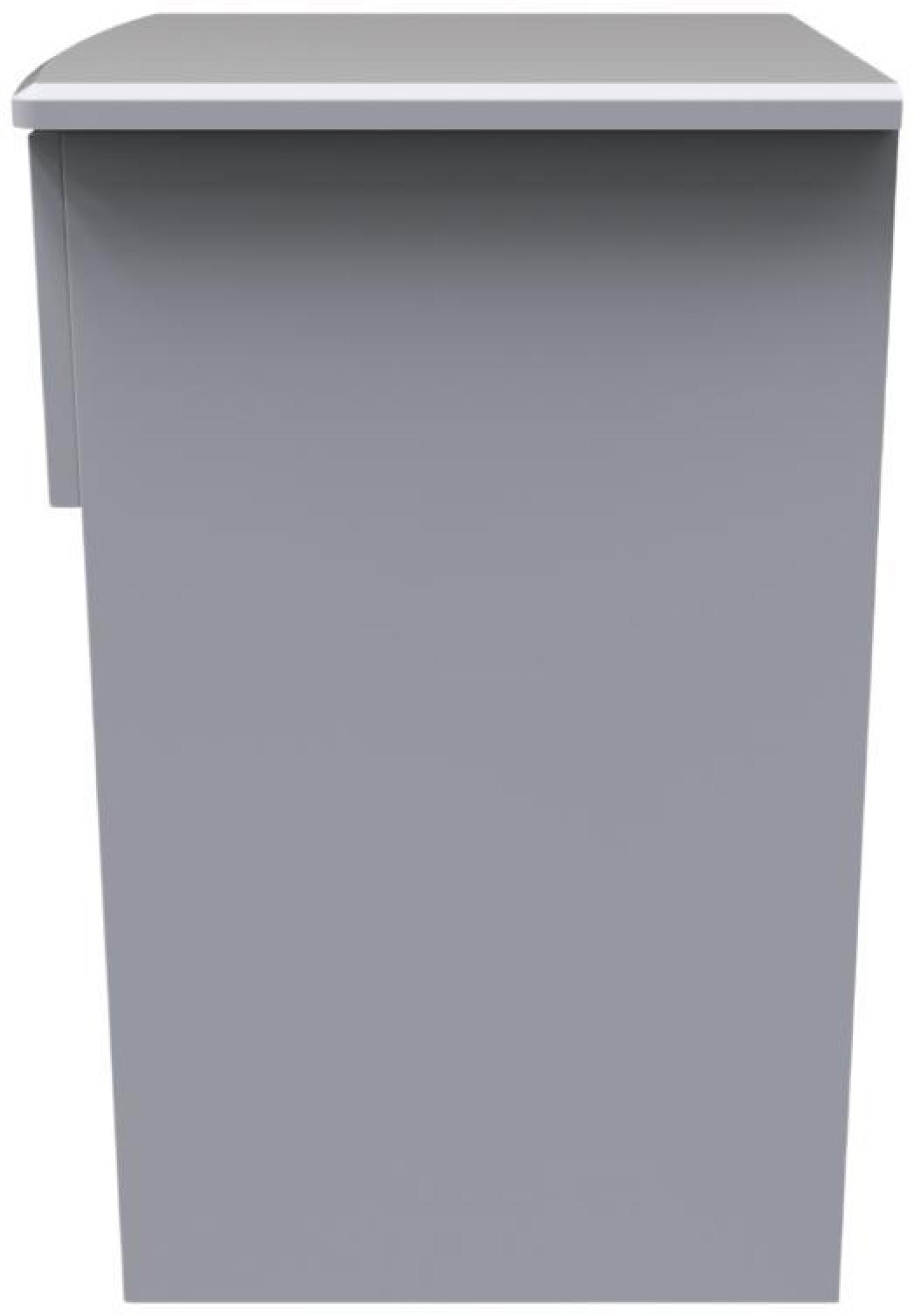 Product photograph of Eve Grey 1 Drawer Bedside Cabinet from Choice Furniture Superstore.