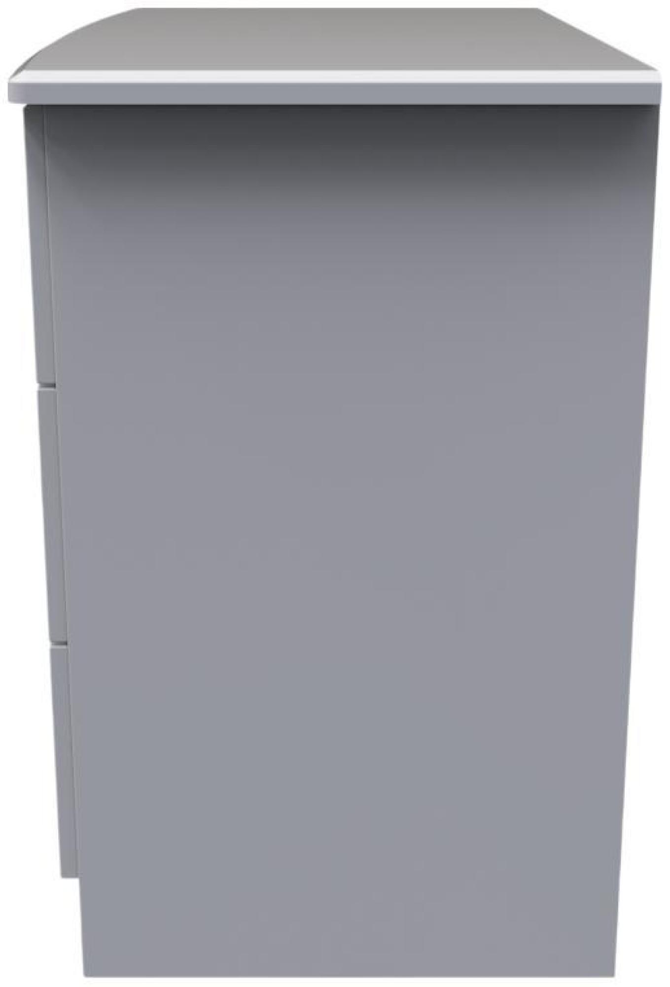Product photograph of Eve Grey 3 Drawer Small Chest from Choice Furniture Superstore.