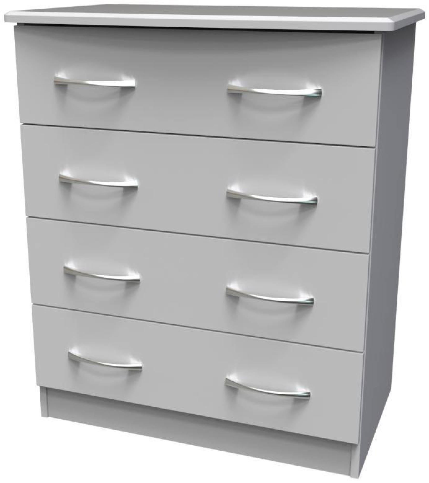 Product photograph of Eve Grey 4 Drawer Chest from Choice Furniture Superstore.