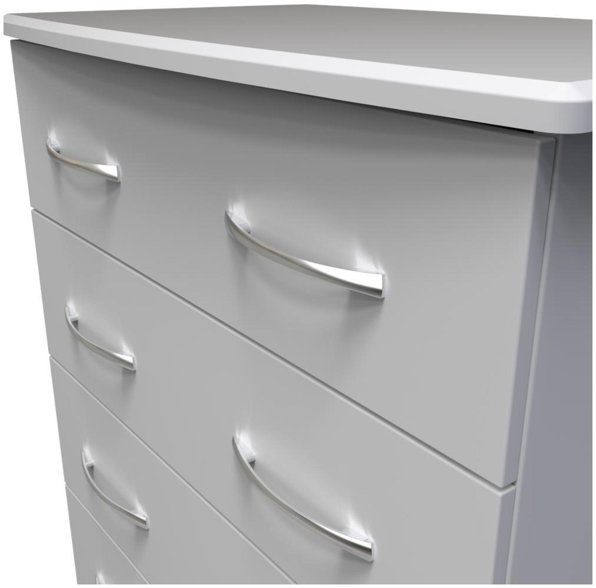 Product photograph of Eve Grey 4 Drawer Chest from Choice Furniture Superstore.