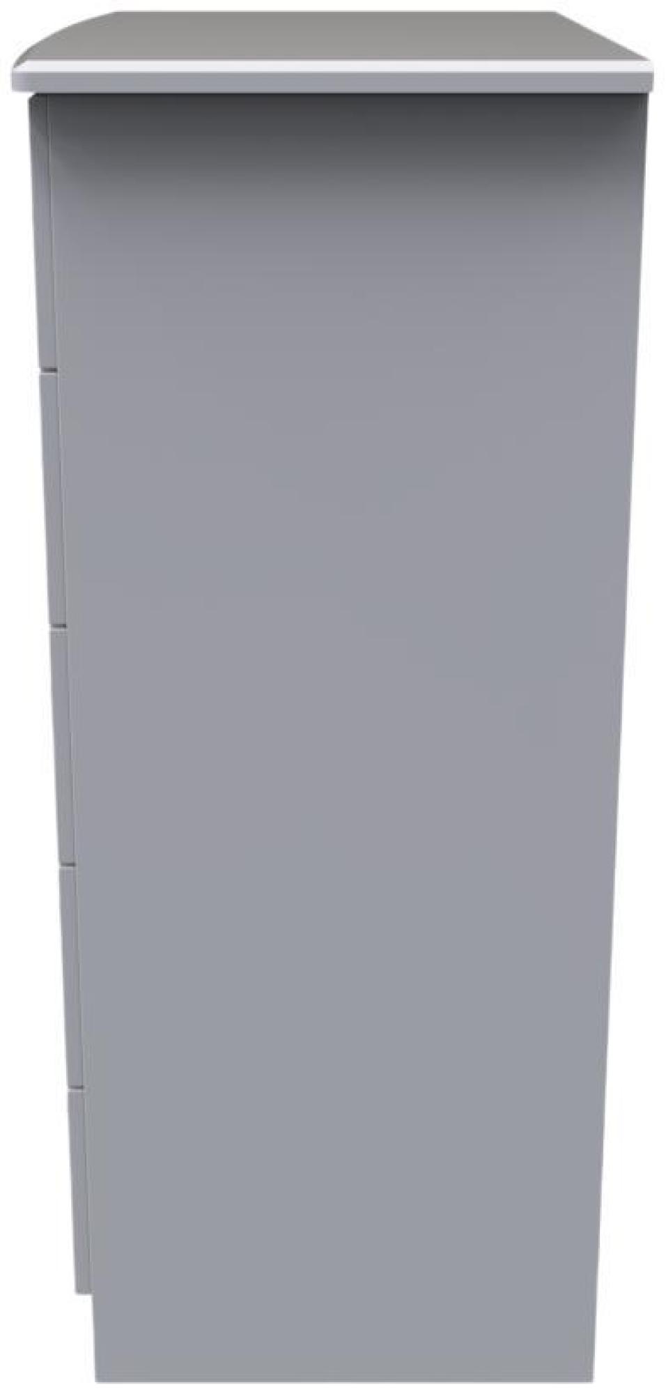 Product photograph of Eve Grey 5 Drawer Chest from Choice Furniture Superstore.