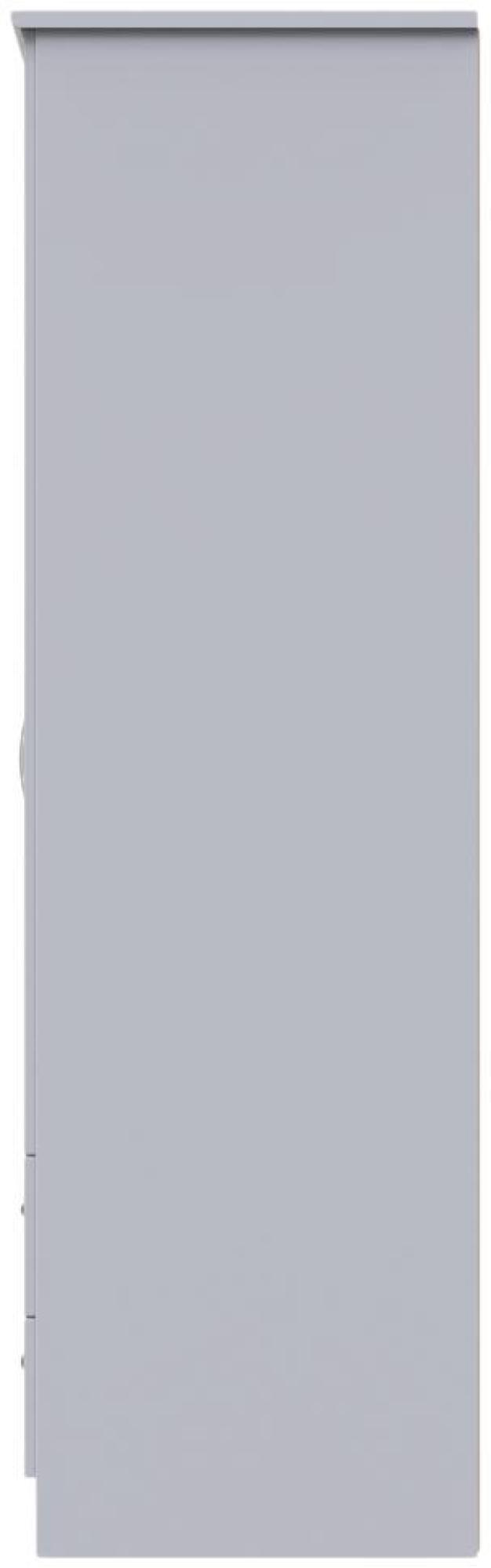 Product photograph of Eve Grey 2 Door 2 Drawer Double Tall Wardrobe from Choice Furniture Superstore.