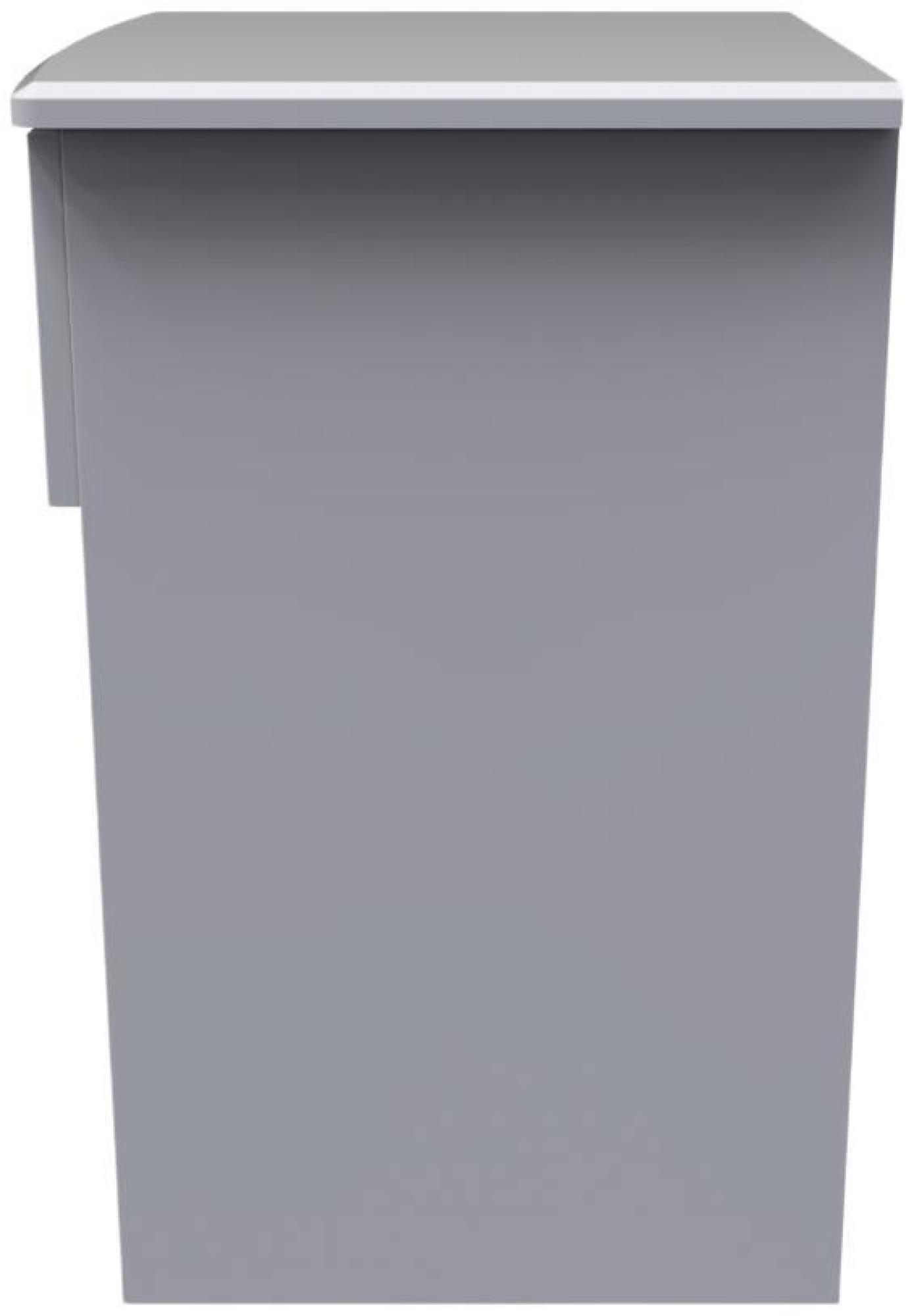 Product photograph of Eve Grey 1 Drawer Bedside Table With Lock from Choice Furniture Superstore.