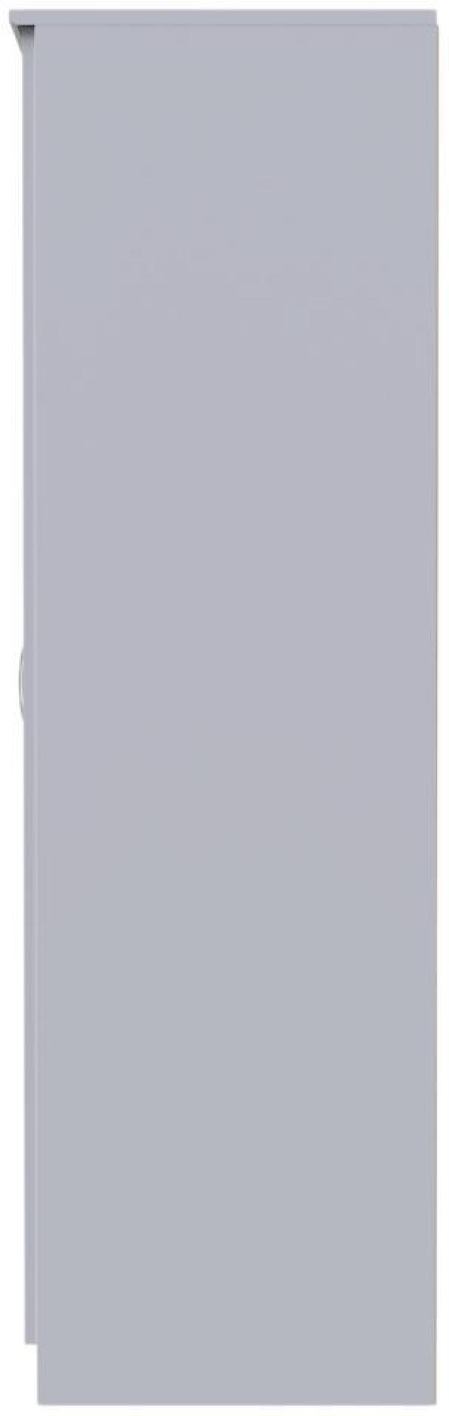 Product photograph of Eve Grey 2 Door Plain Wardrobe from Choice Furniture Superstore.