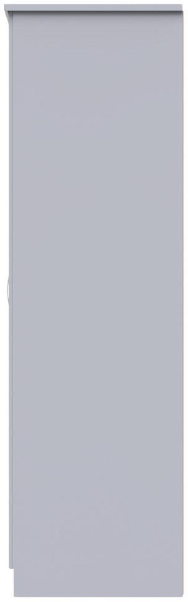 Product photograph of Eve Grey 1 Door Single Tall Wardrobe from Choice Furniture Superstore.