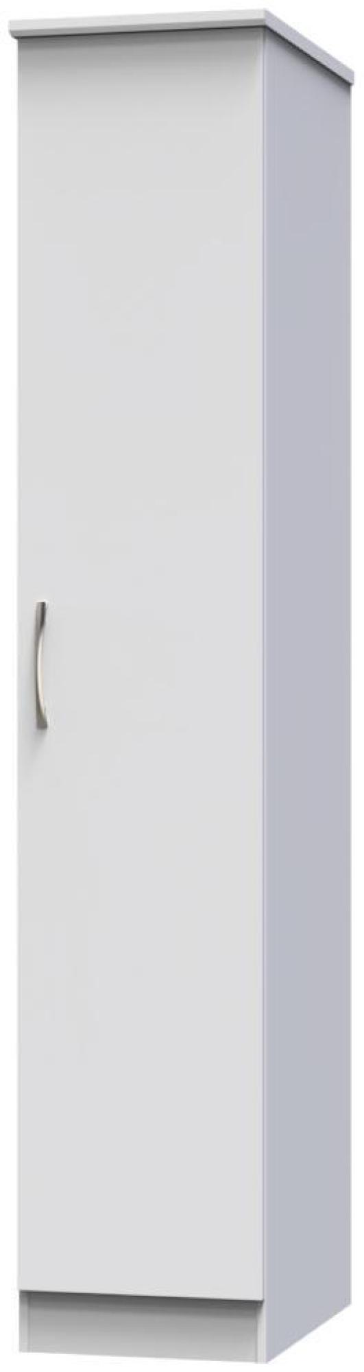 Product photograph of Eve Grey 1 Door Single Tall Wardrobe from Choice Furniture Superstore.