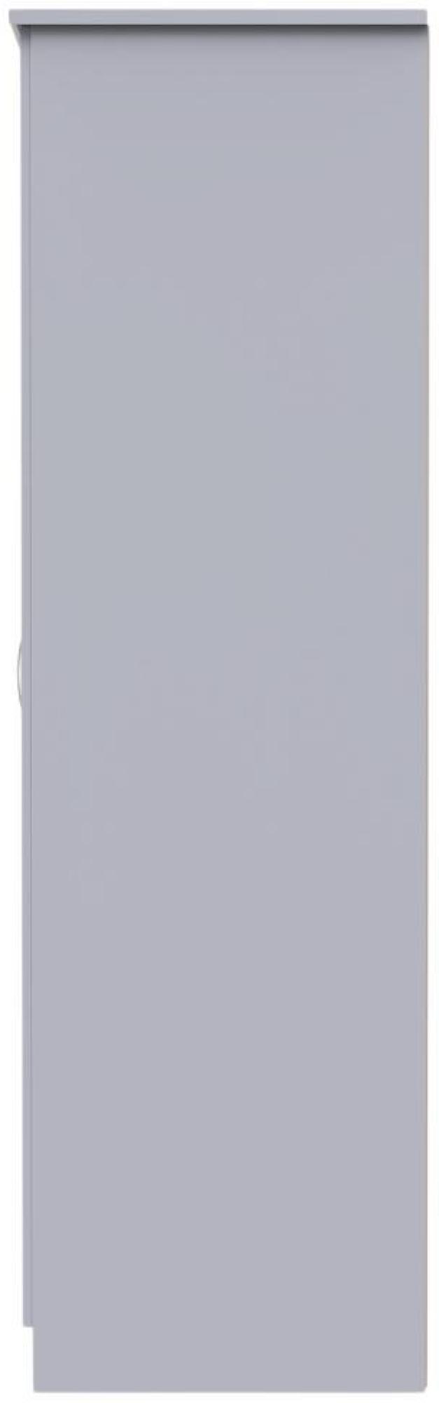 Product photograph of Eve Grey 3 Door Triple Wardrobe - Lhf 2 Drawers from Choice Furniture Superstore.