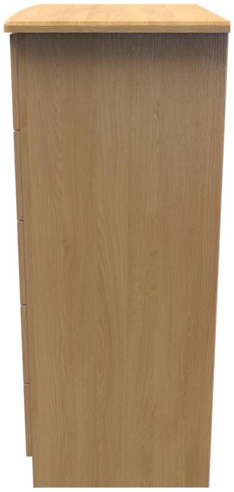 Product photograph of Eve Oak Effect 5 Drawer Chest from Choice Furniture Superstore.