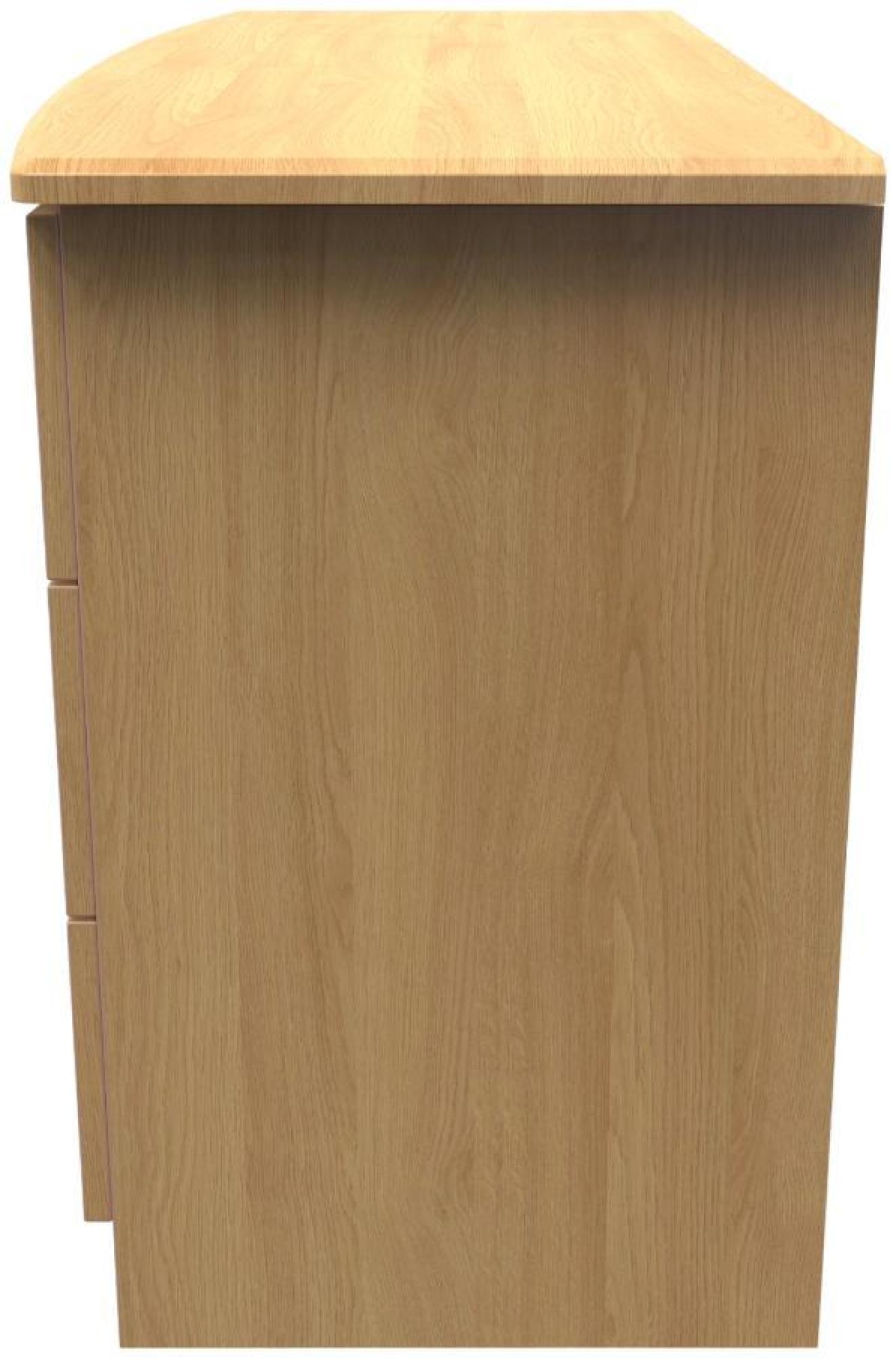 Product photograph of Eve Oak Effect 6 Drawer Midi Dresser from Choice Furniture Superstore.