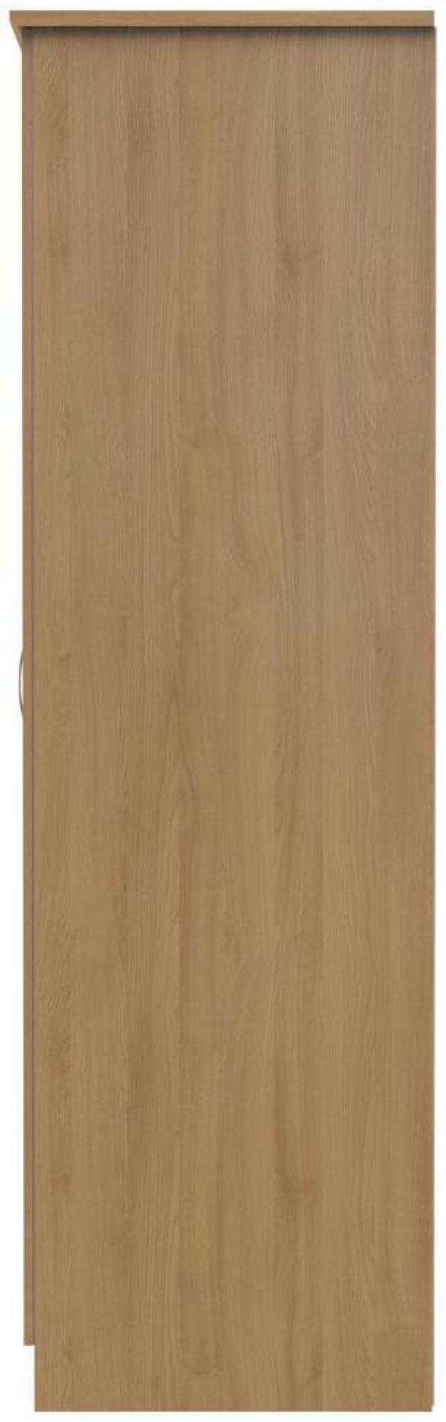 Product photograph of Eve Oak Effect 3 Door Tall Triple Wardrobe - Lhf 2 Drawers from Choice Furniture Superstore.