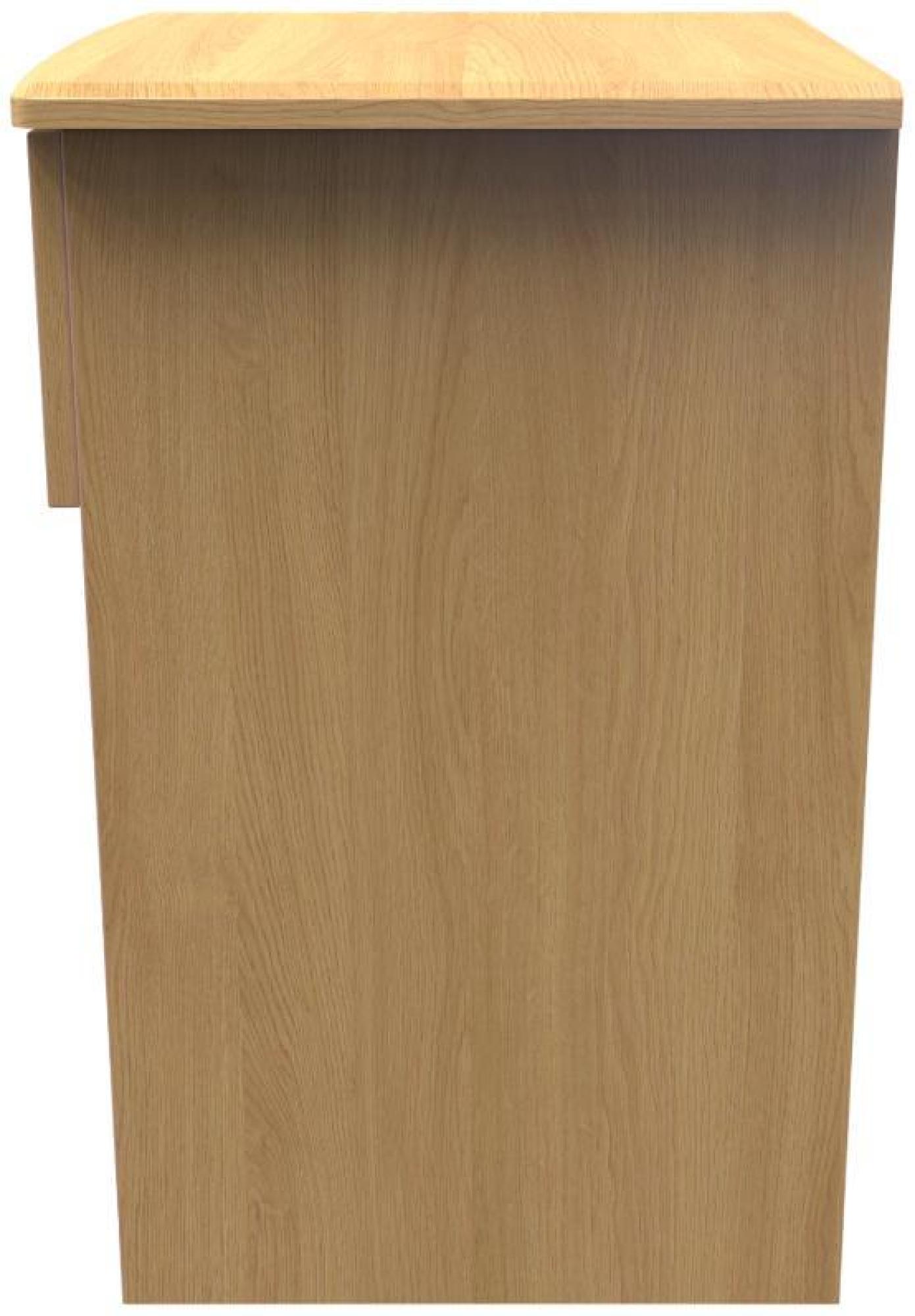 Product photograph of Eve Oak Effect 1 Drawer Bedside Table With Lock from Choice Furniture Superstore.