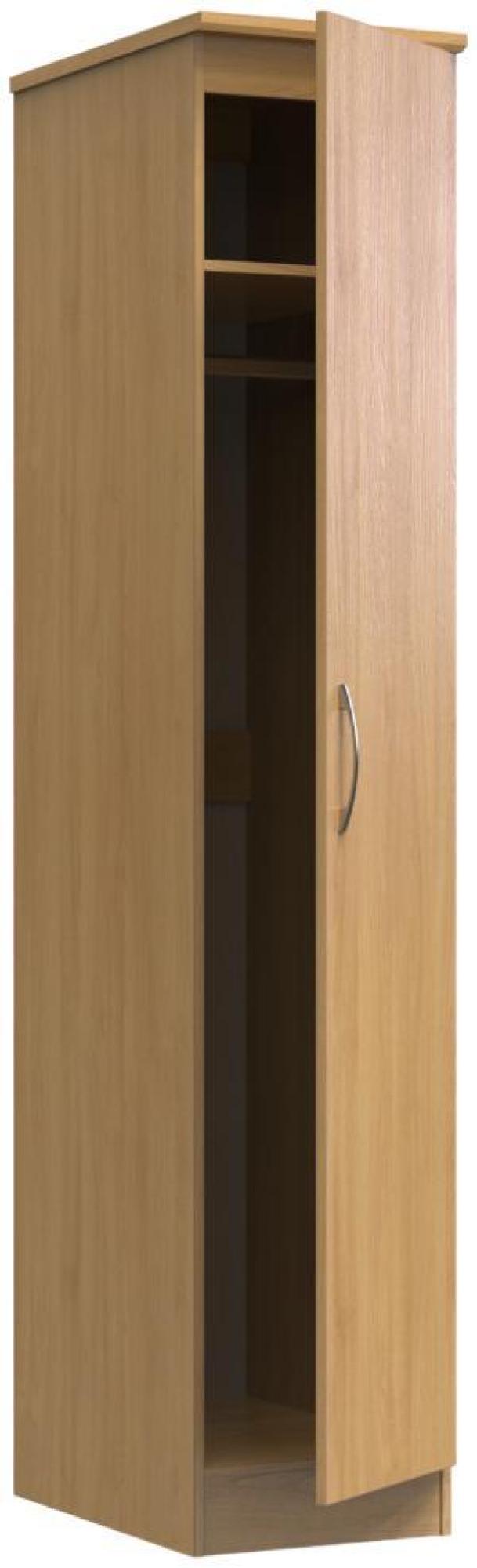 Product photograph of Eve Oak Effect 1 Door Single Wardrobe from Choice Furniture Superstore.