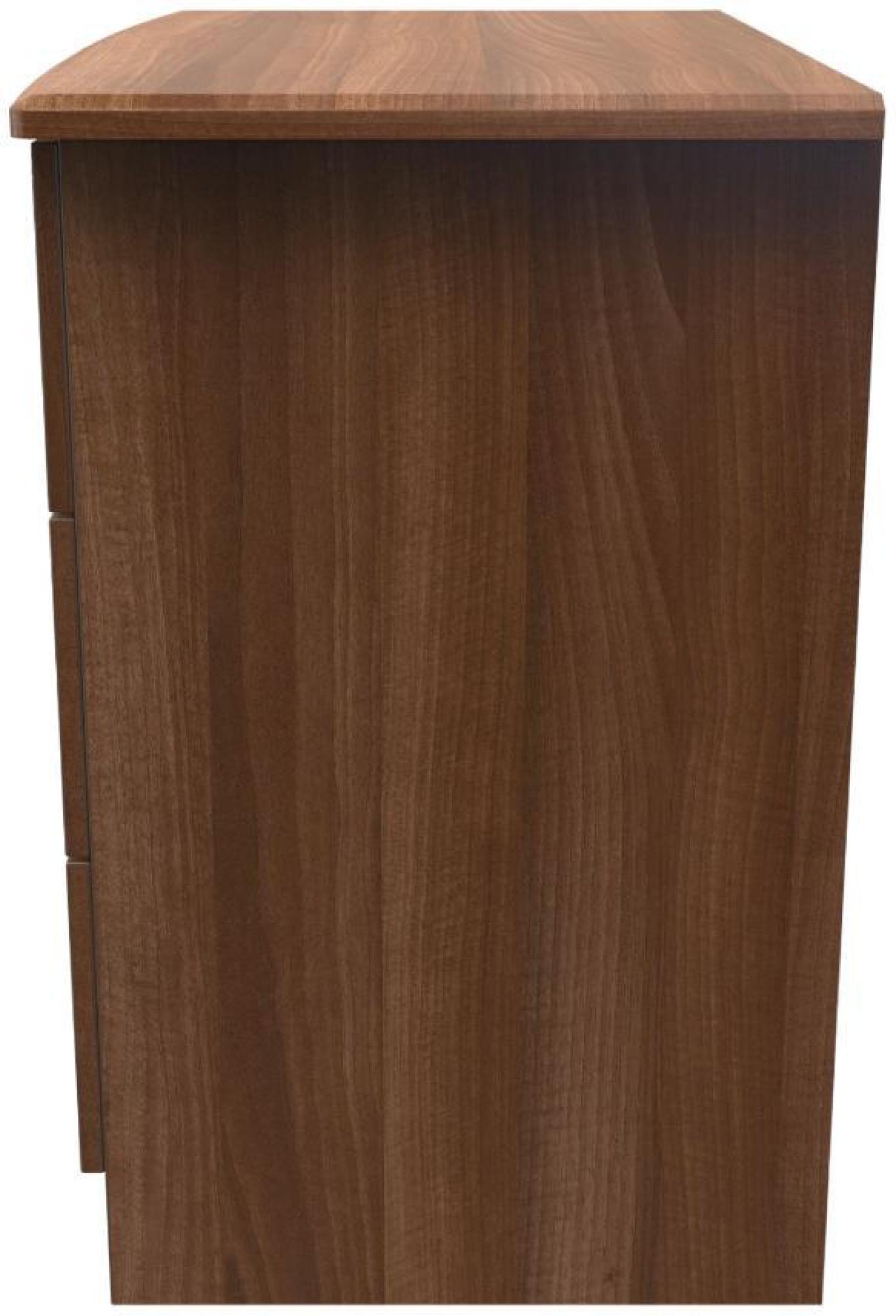 Product photograph of Eve Walnut Effect 3 Drawer Small Chest from Choice Furniture Superstore.