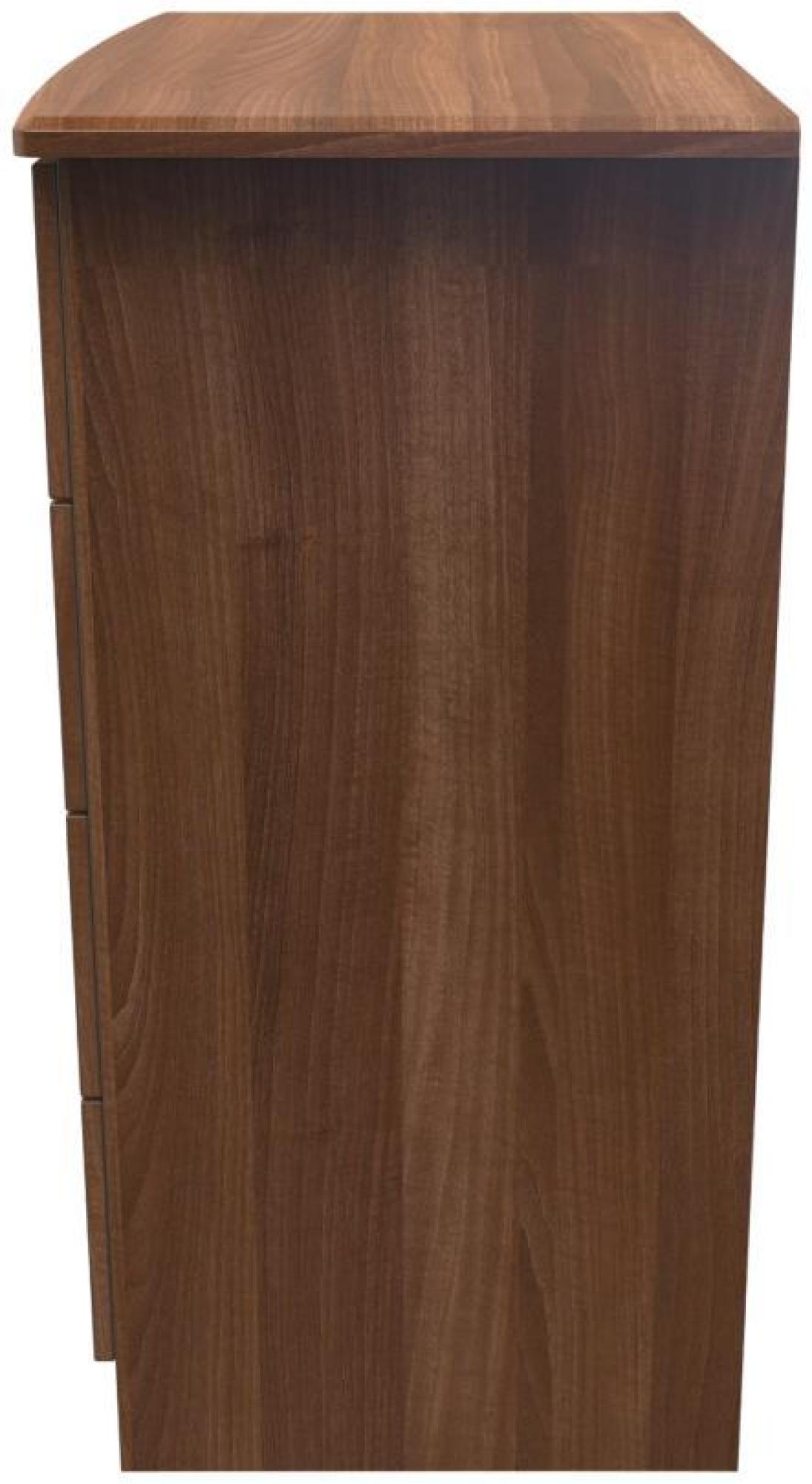 Product photograph of Eve Walnut Effect 4 Drawer Chest from Choice Furniture Superstore.