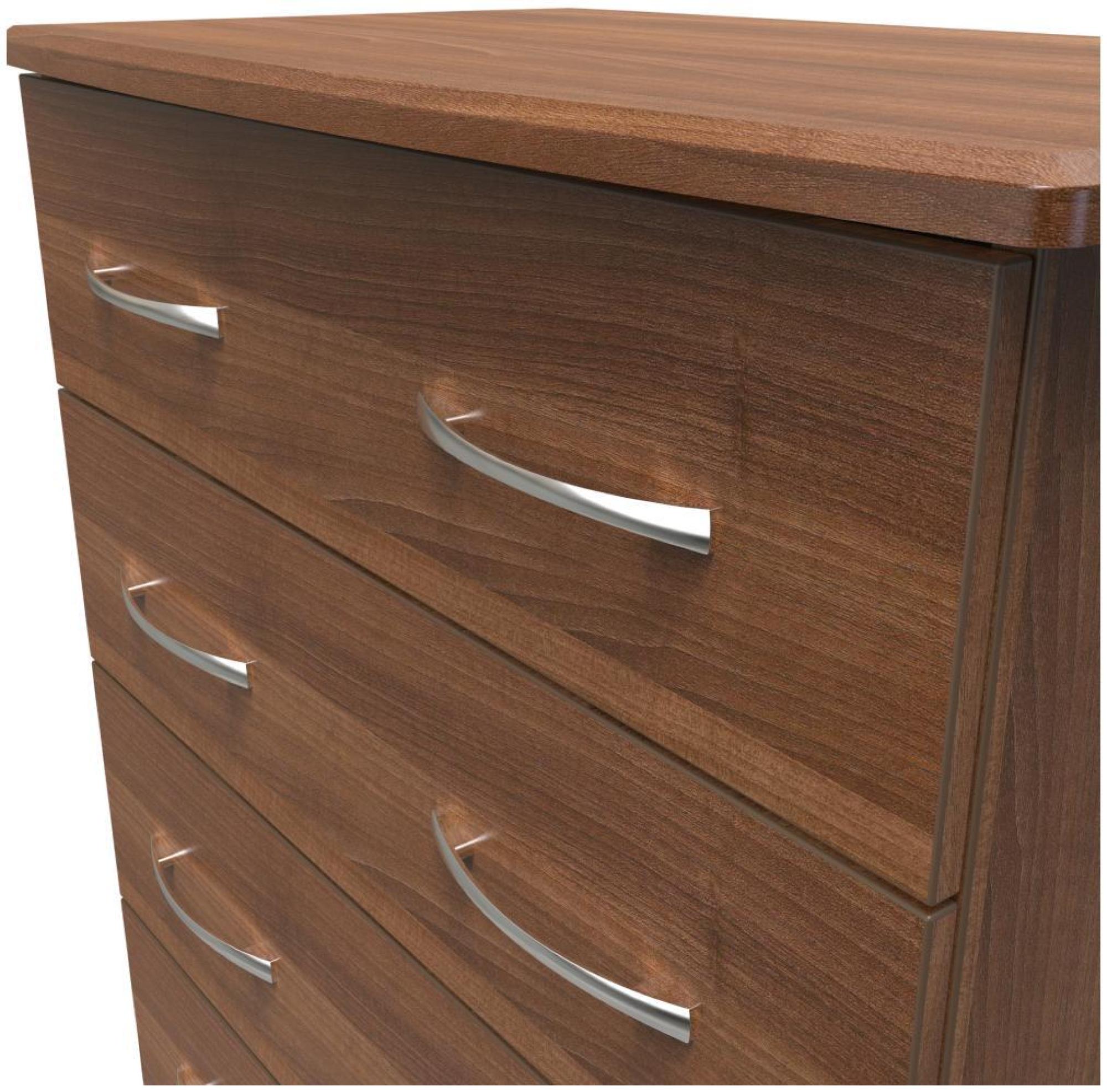 Product photograph of Eve Walnut Effect 4 Drawer Chest from Choice Furniture Superstore.