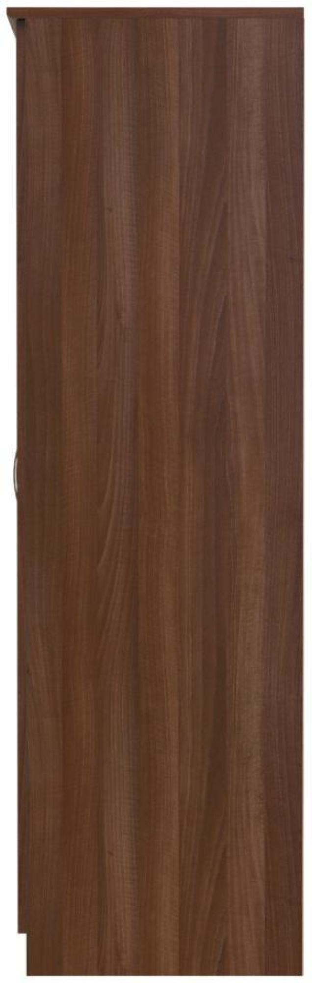 Product photograph of Eve Walnut Effect 2 Door Plain Tall Wardrobe from Choice Furniture Superstore.