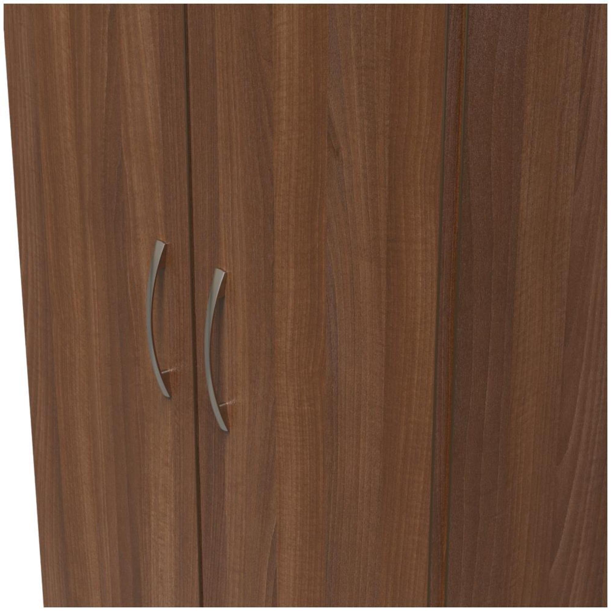 Product photograph of Eve Walnut Effect 2 Door Plain Tall Wardrobe from Choice Furniture Superstore.