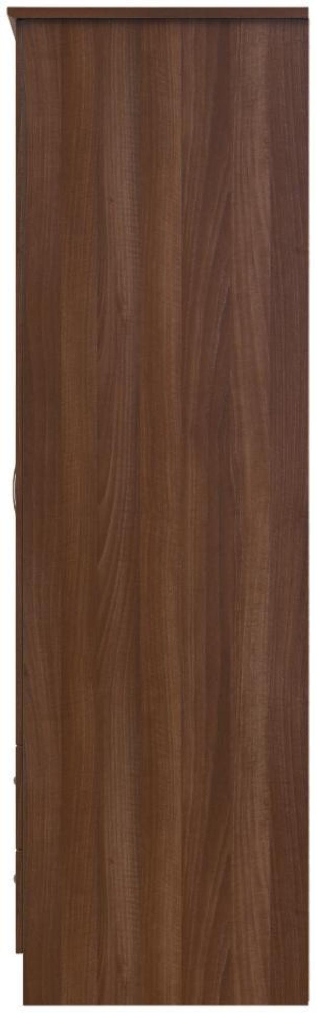 Product photograph of Eve Walnut 2 Door 2 Drawer Double Tall Wardrobe from Choice Furniture Superstore.