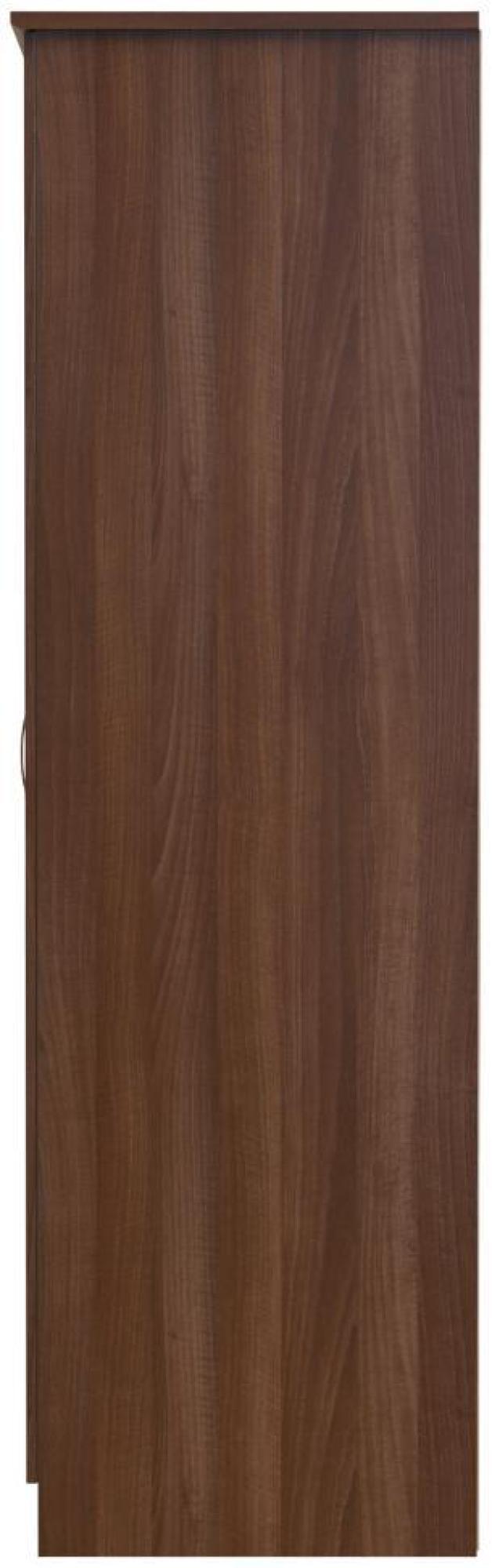 Product photograph of Eve Walnut Effect 3 Door Tall Triple Wardrobe - Lhf 2 Drawers from Choice Furniture Superstore.