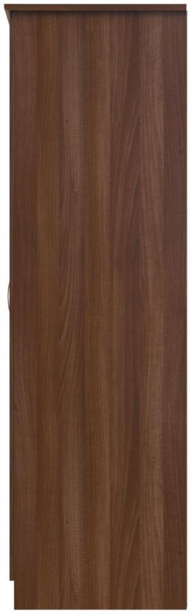 Product photograph of Eve Walnut Effect 1 Door Single Wardrobe from Choice Furniture Superstore.