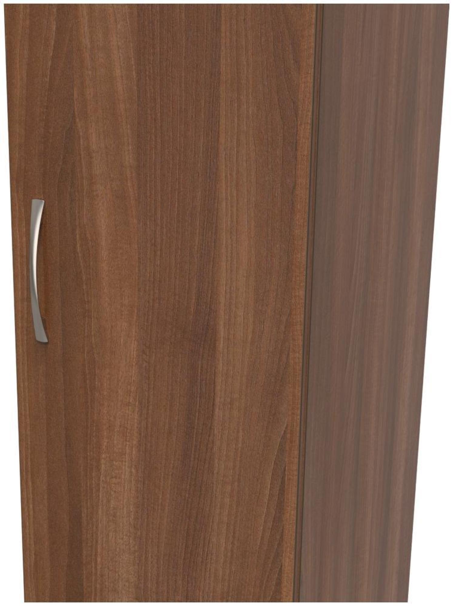 Product photograph of Eve Walnut Effect 1 Door Single Wardrobe from Choice Furniture Superstore.