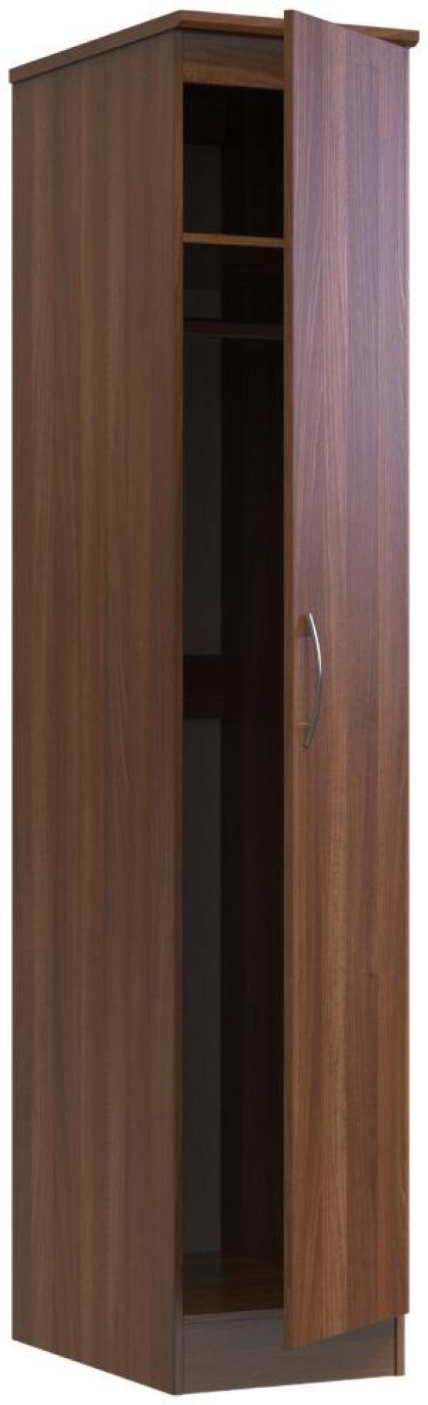 Product photograph of Eve Walnut Effect 1 Door Single Wardrobe from Choice Furniture Superstore.