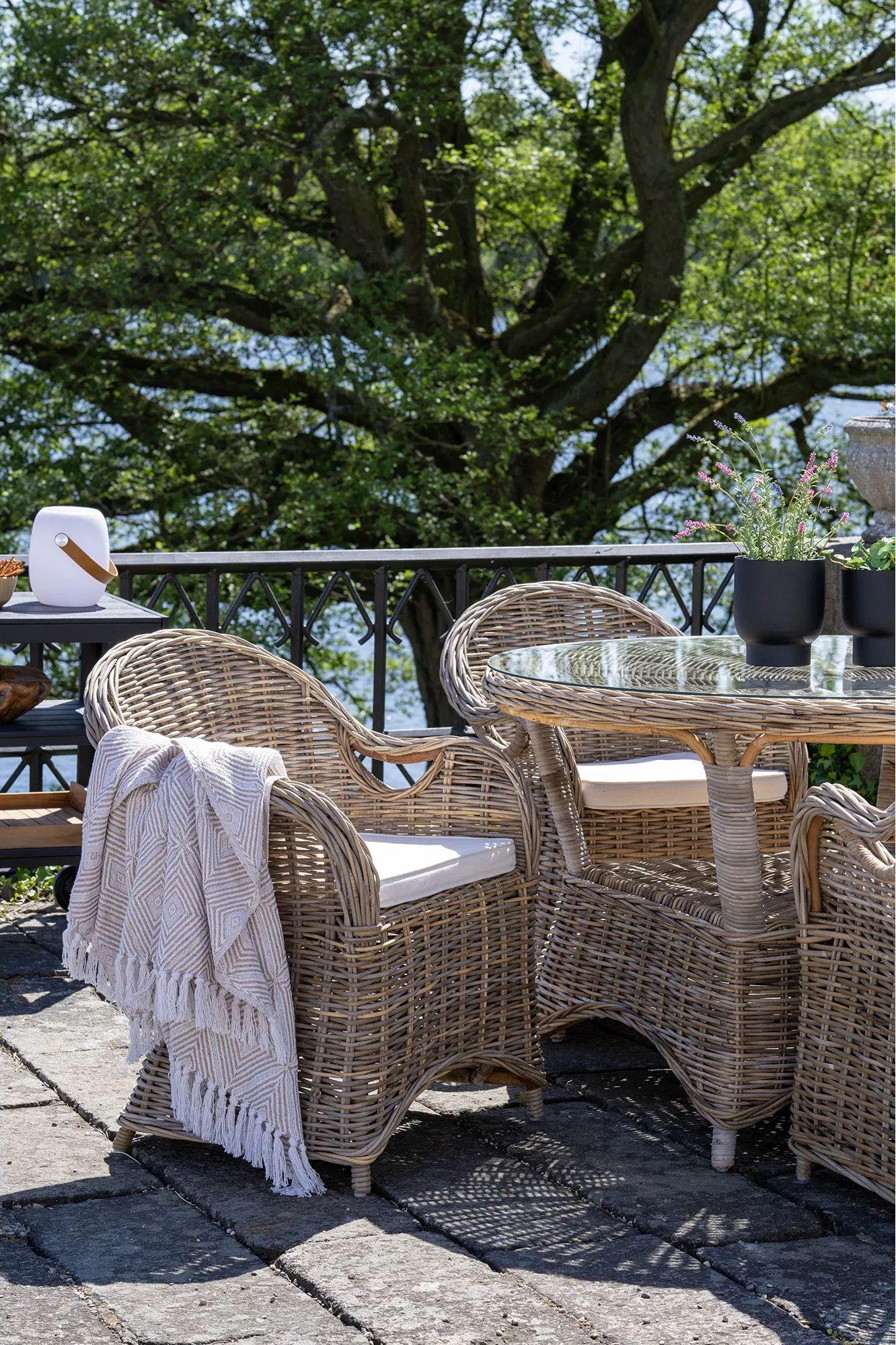 Product photograph of Set Of 2 Jarklin Rattan Outdoor Armchair from Choice Furniture Superstore.