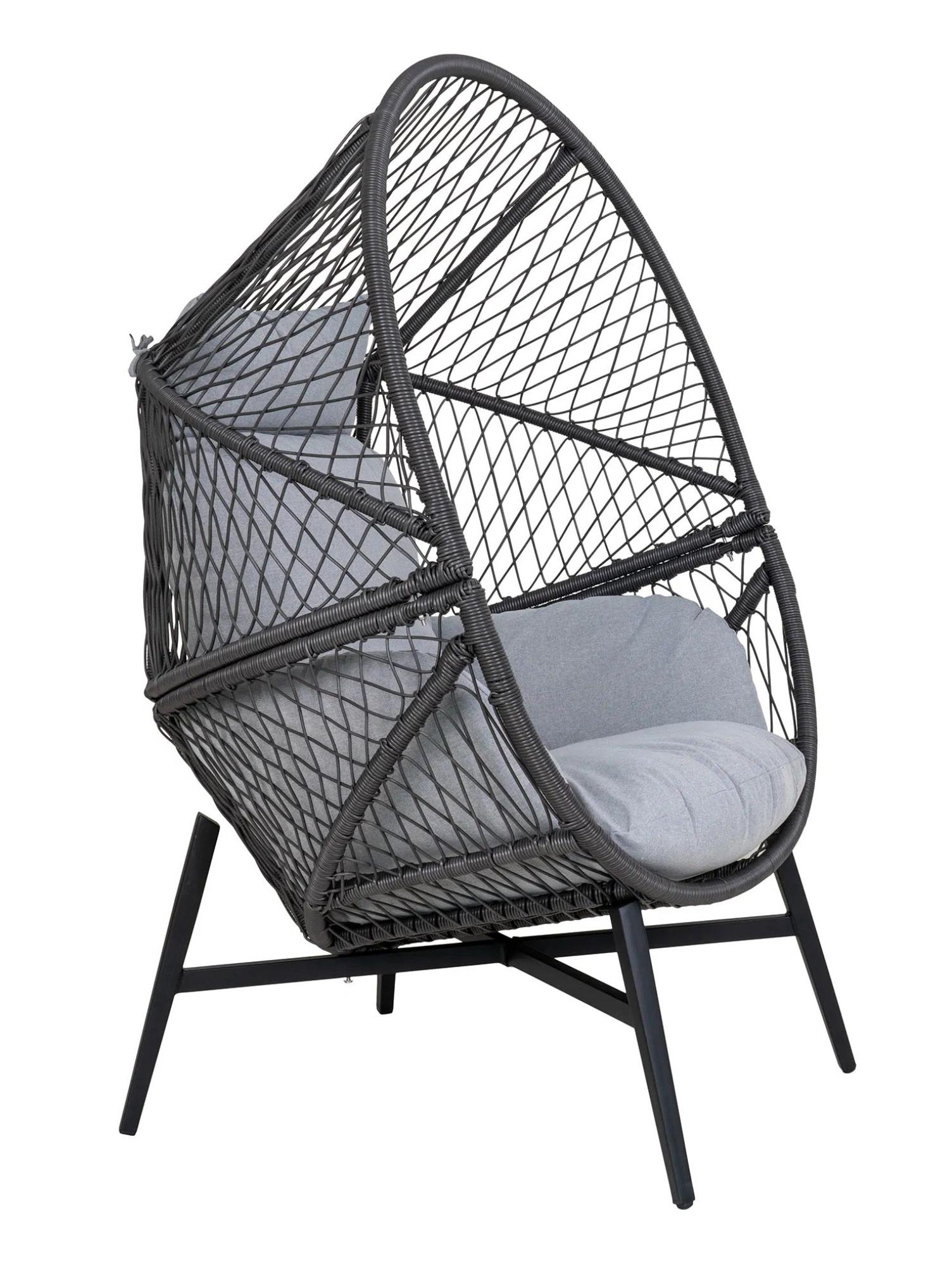 Product photograph of Brumley Black Metal Outdoor Lounge Chair from Choice Furniture Superstore.