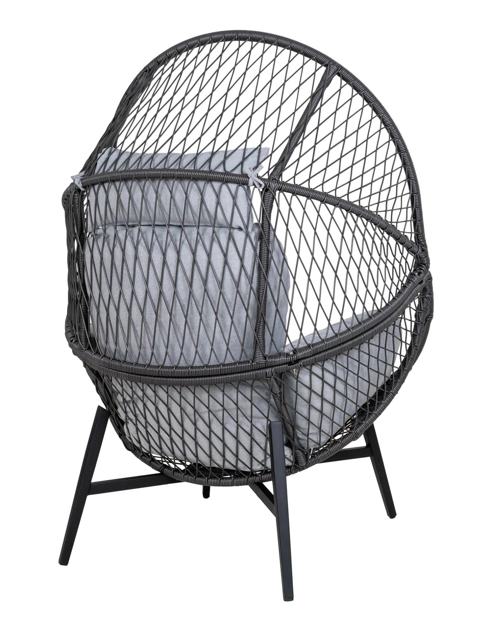 Product photograph of Brumley Black Metal Outdoor Lounge Chair from Choice Furniture Superstore.