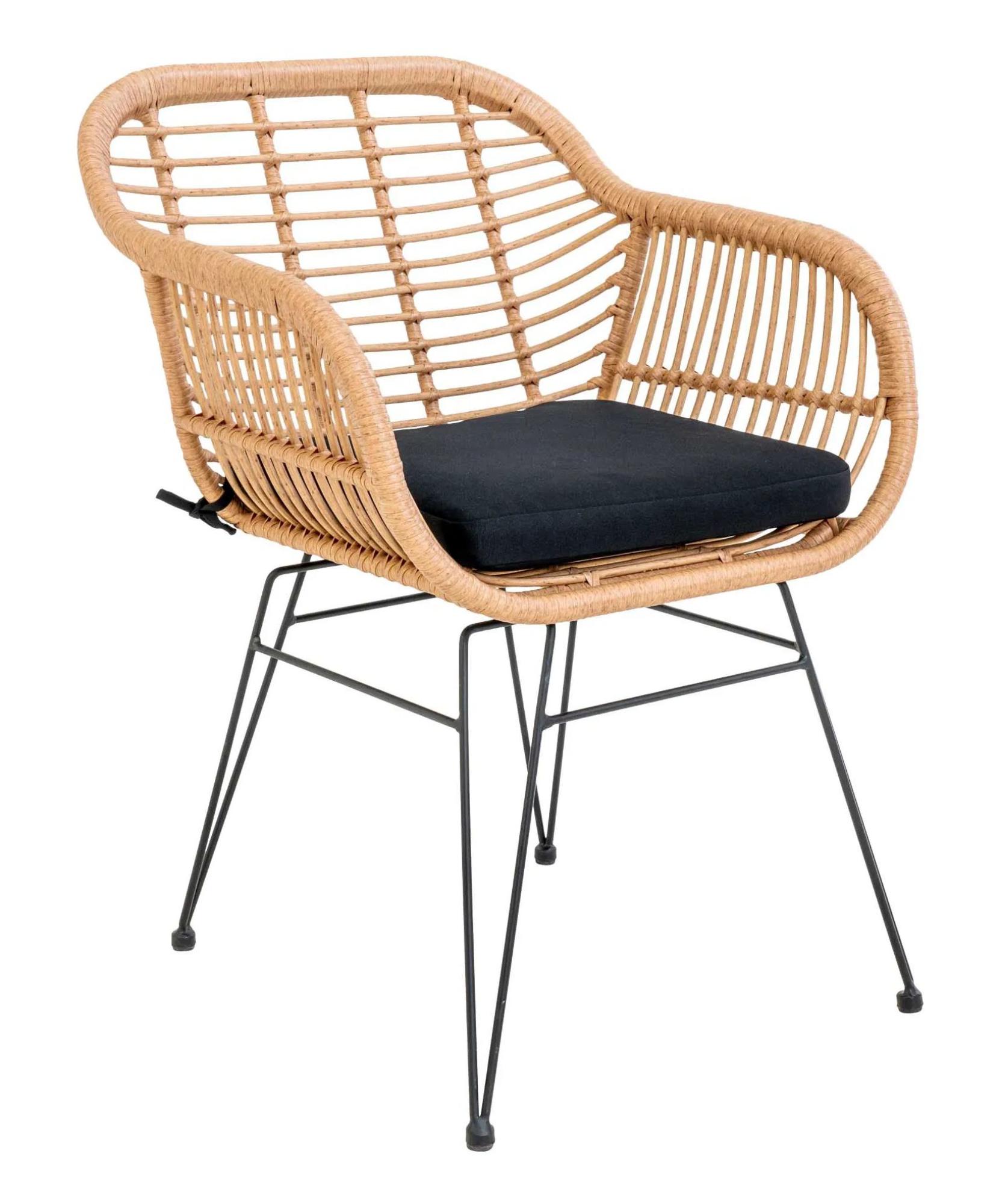 Product photograph of Set Of 2 Irvington Natural Rattan Outdoor Dining Armchair from Choice Furniture Superstore.