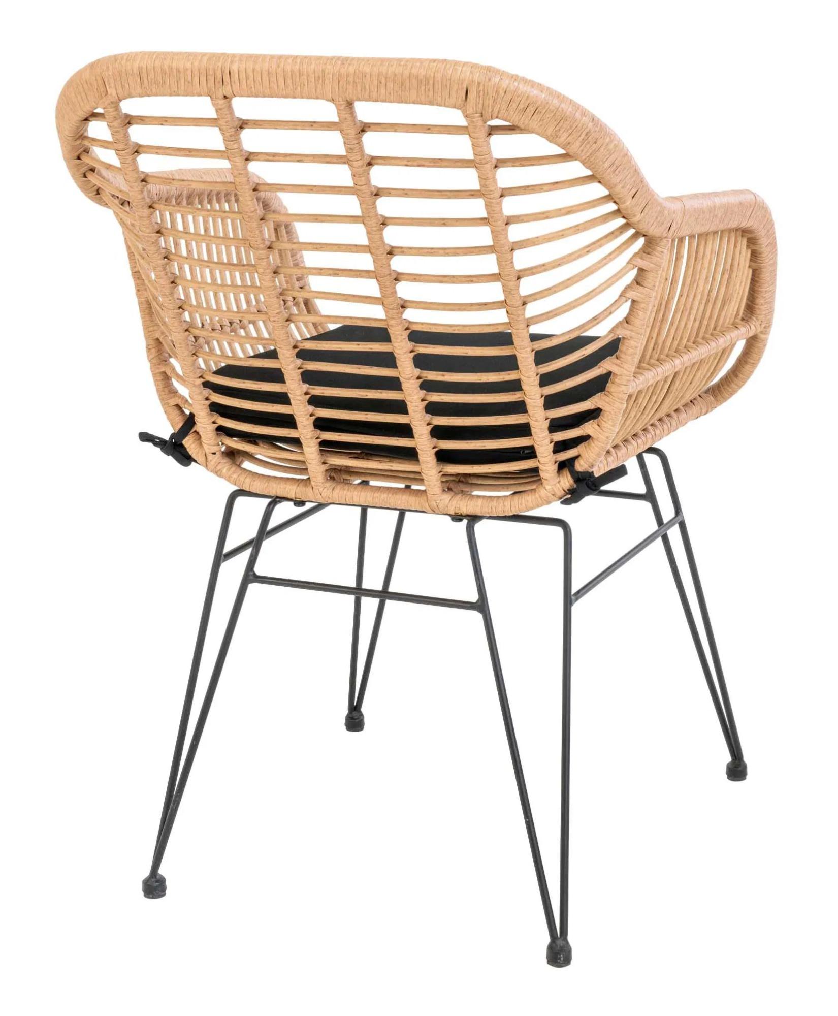 Product photograph of Set Of 2 Irvington Natural Rattan Outdoor Dining Armchair from Choice Furniture Superstore.