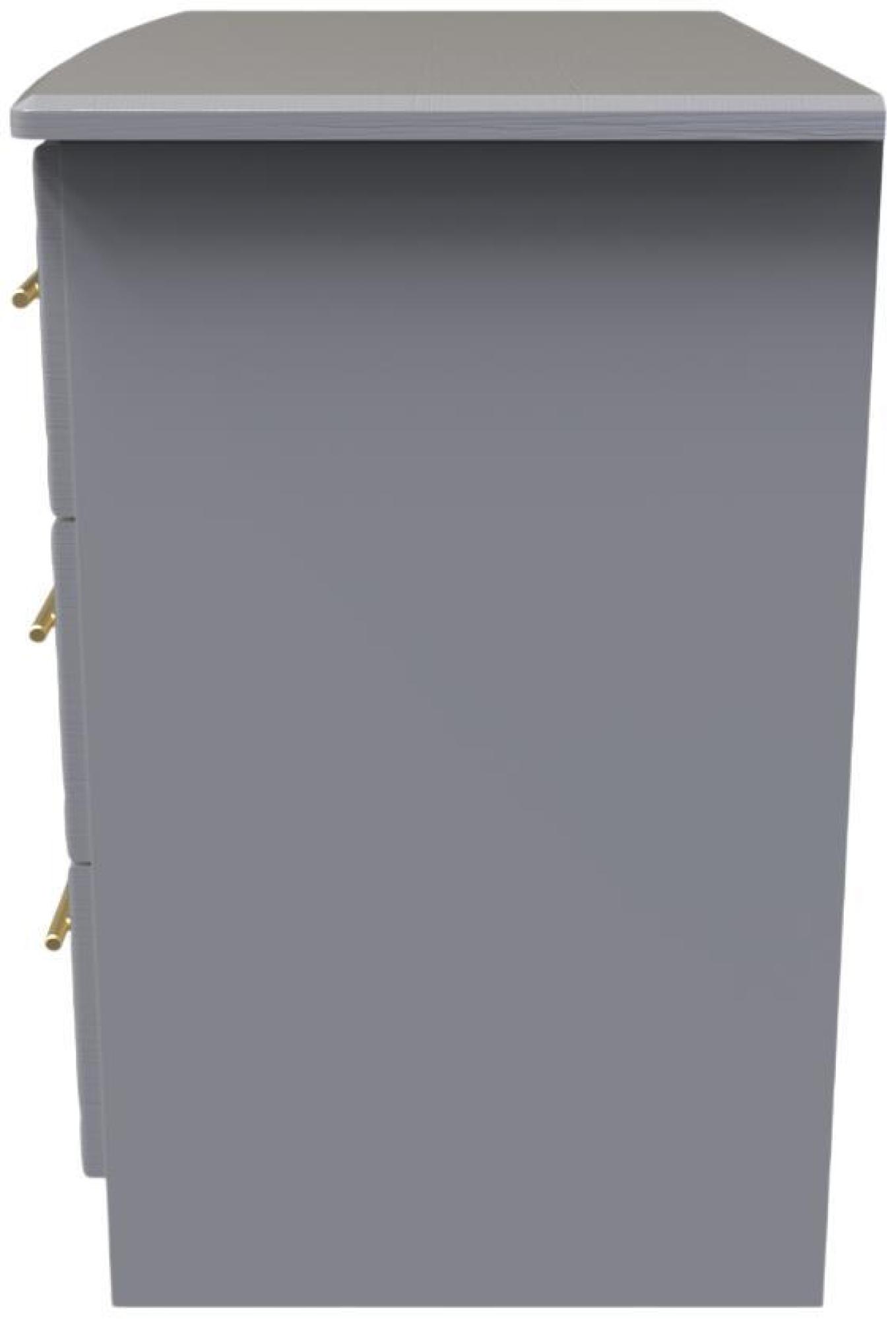 Product photograph of Faye Grey Ash 3 Drawer Small Chest from Choice Furniture Superstore.