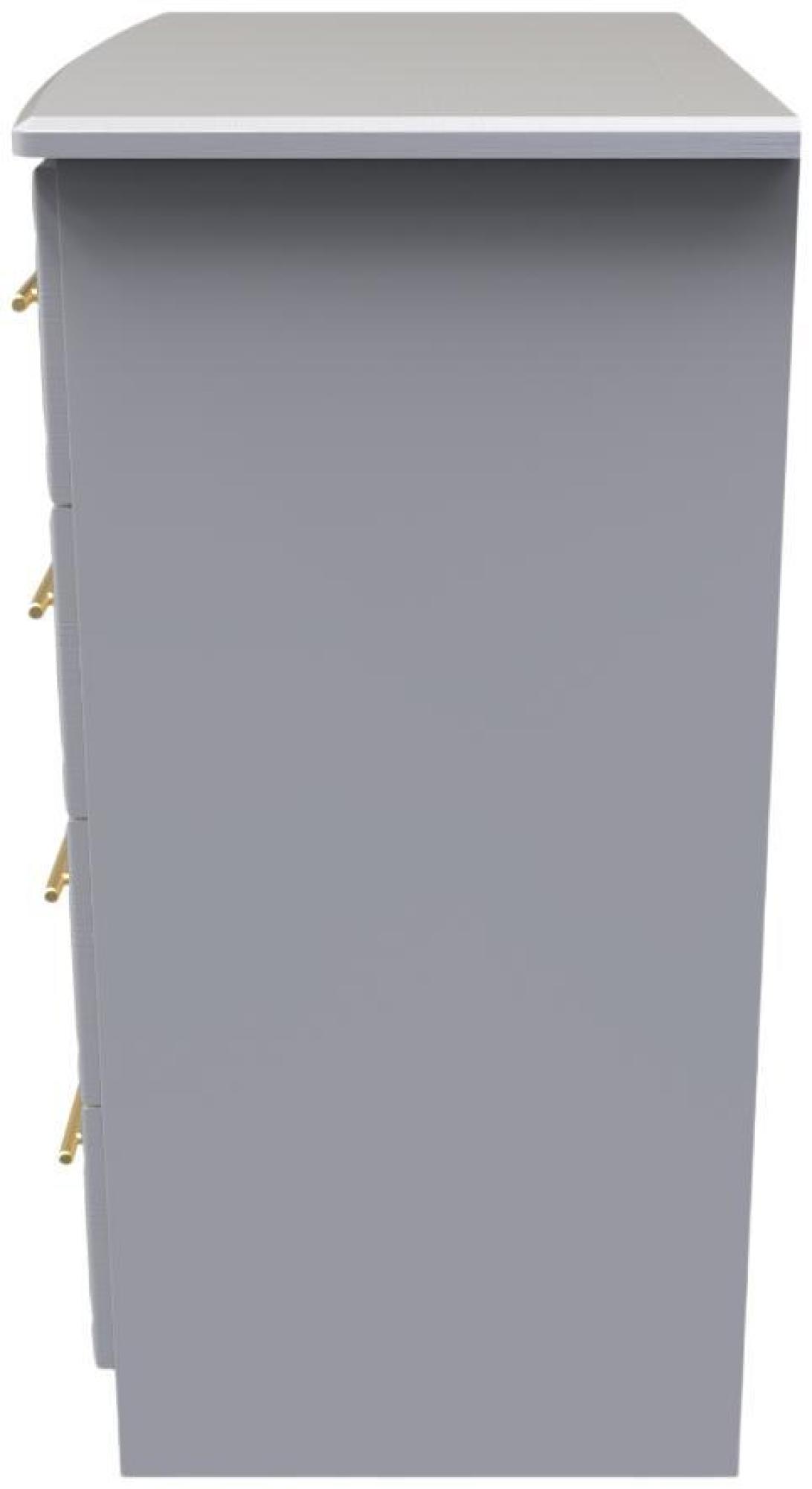 Product photograph of Faye Grey Ash 4 Drawer Chest from Choice Furniture Superstore.