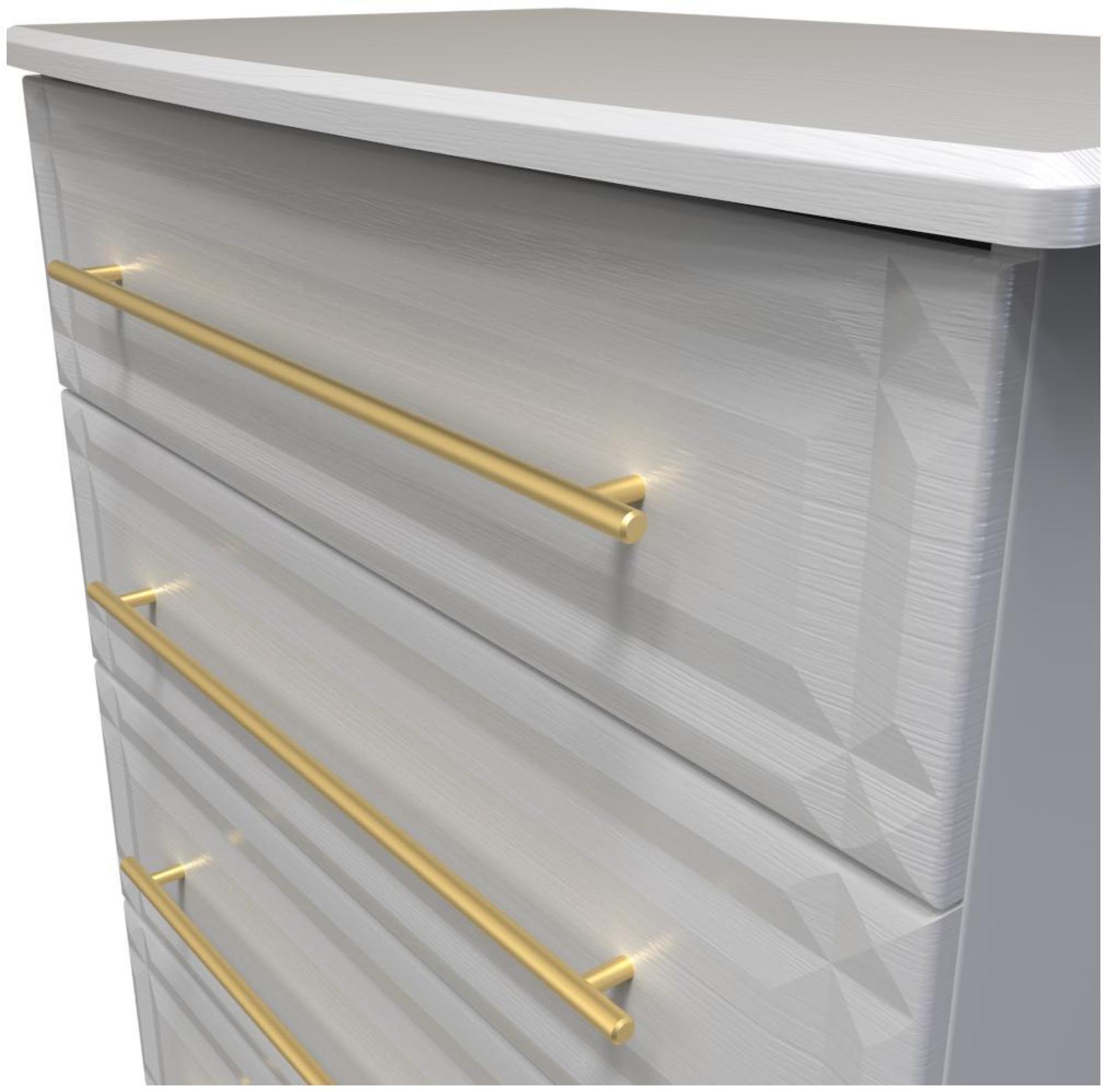 Product photograph of Faye Grey Ash 4 Drawer Chest from Choice Furniture Superstore.