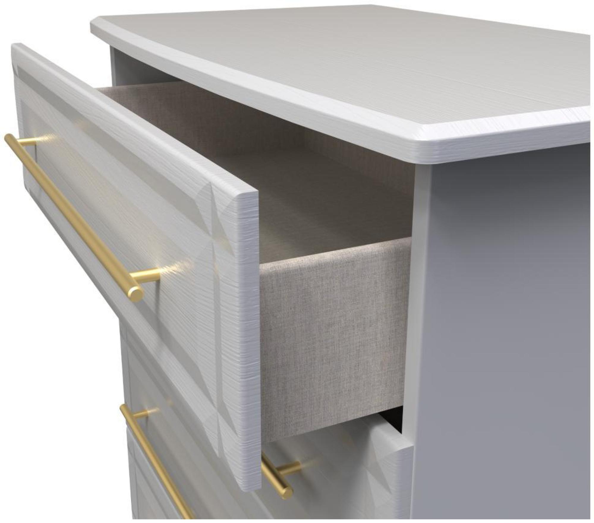 Product photograph of Faye Grey Ash 4 Drawer Chest from Choice Furniture Superstore.