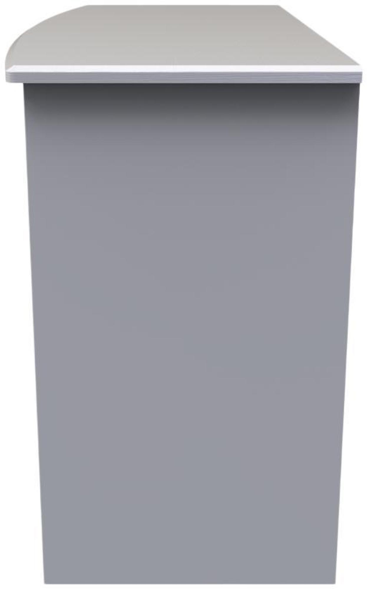 Product photograph of Faye Grey Ash 3 Drawer Desk from Choice Furniture Superstore.