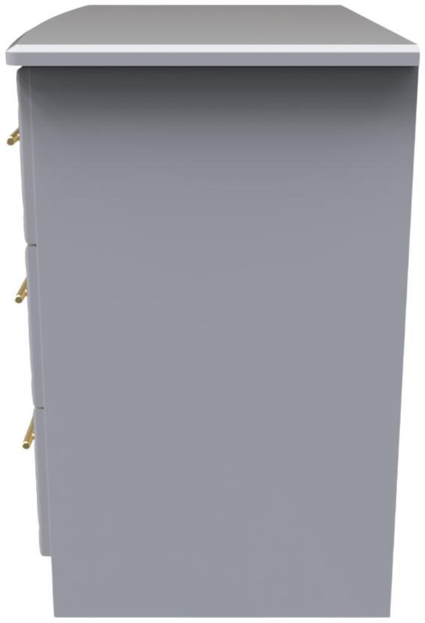 Product photograph of Faye Grey 3 Drawer Small Chest from Choice Furniture Superstore.